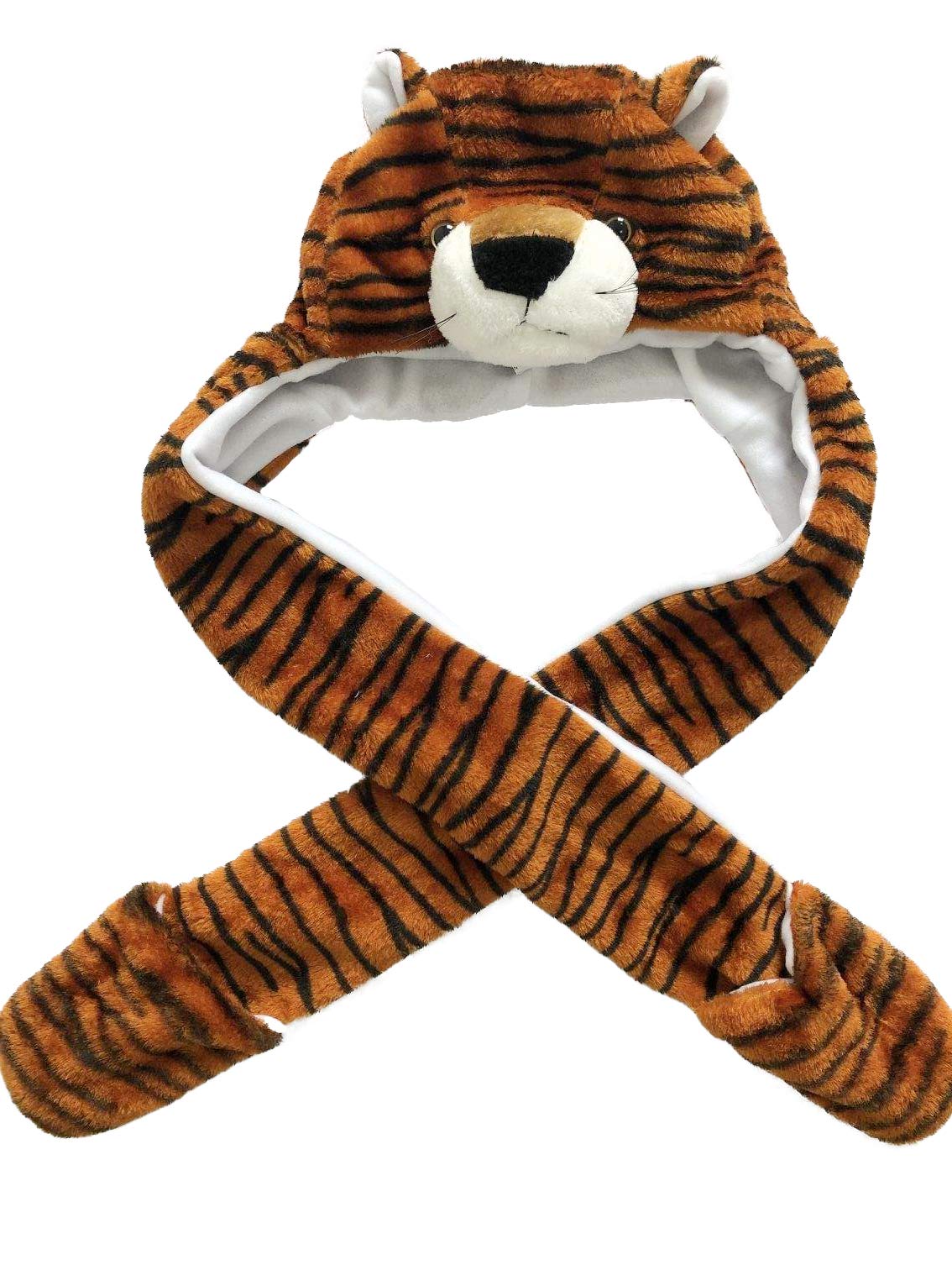 Sister Novelties Animal Hood Hat for Kids and Adults One Size, Animal Hat with Mittens