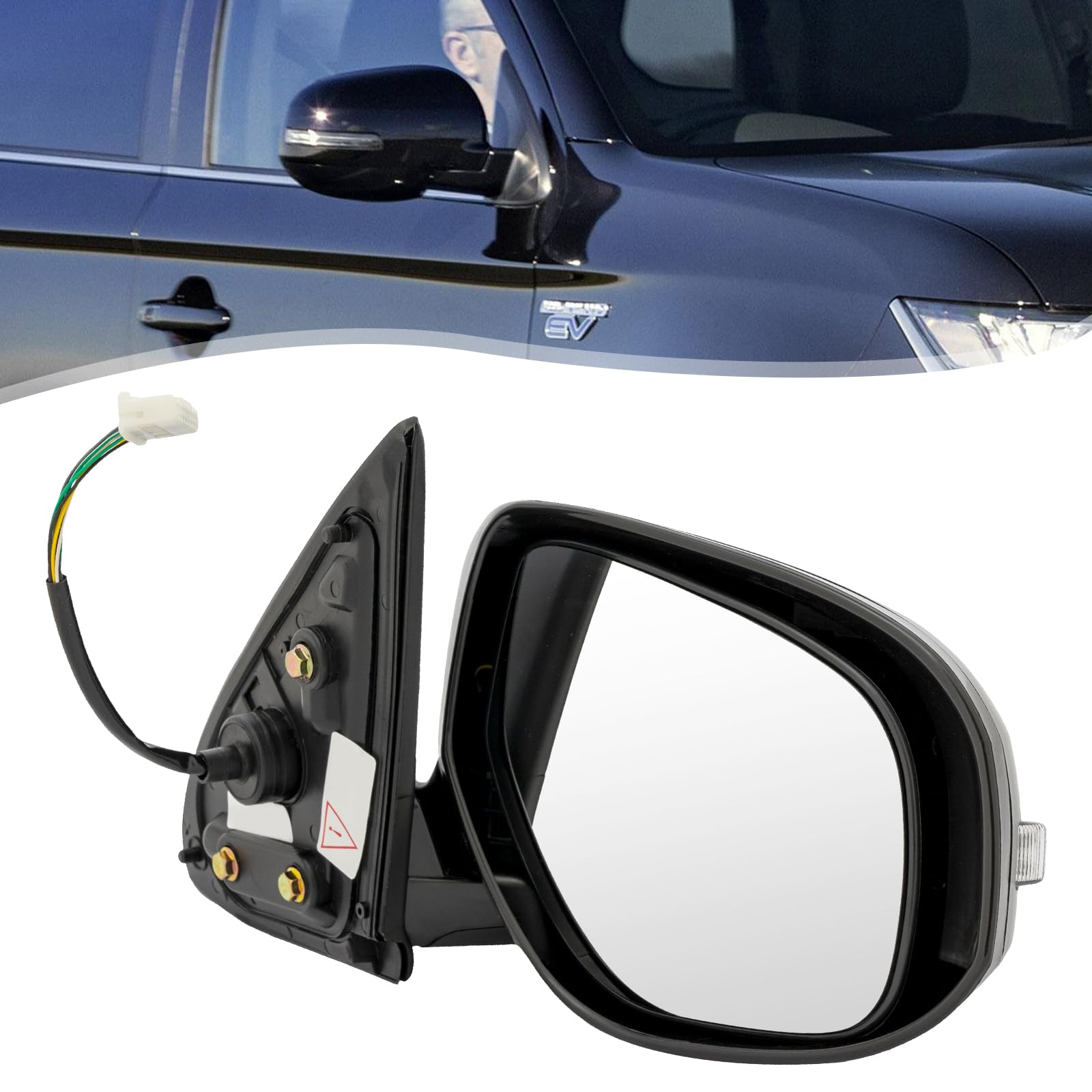 Replacement Side Mirror Assembly For Mitsubishi Outlander 2014-2019 - Power, Heated, Turn Signal - View #4
