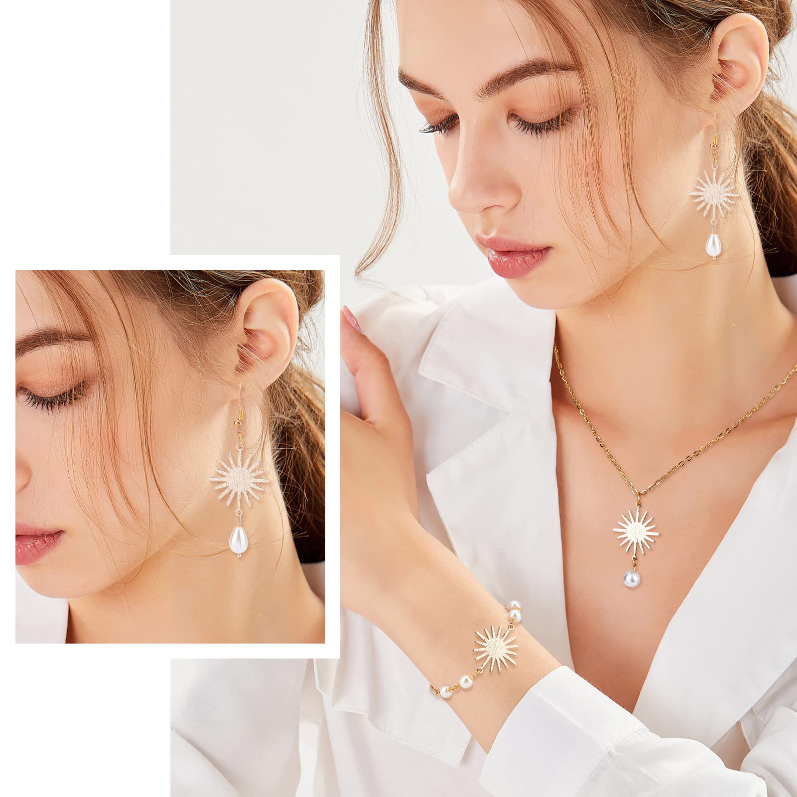Orecchini pendenti con frange in oro giallo 14 carati: stile pendente - Italia