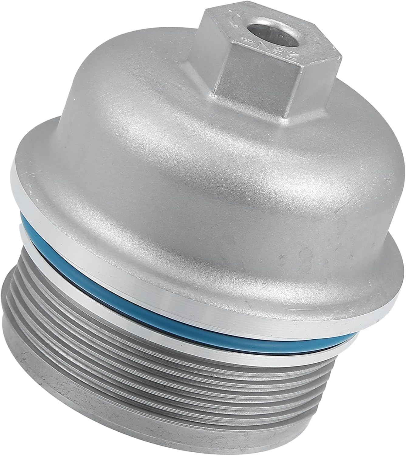 Motoforti Engine Oil Filter Housing Cover for Cadillac CTS (Metal Silver Tone)
