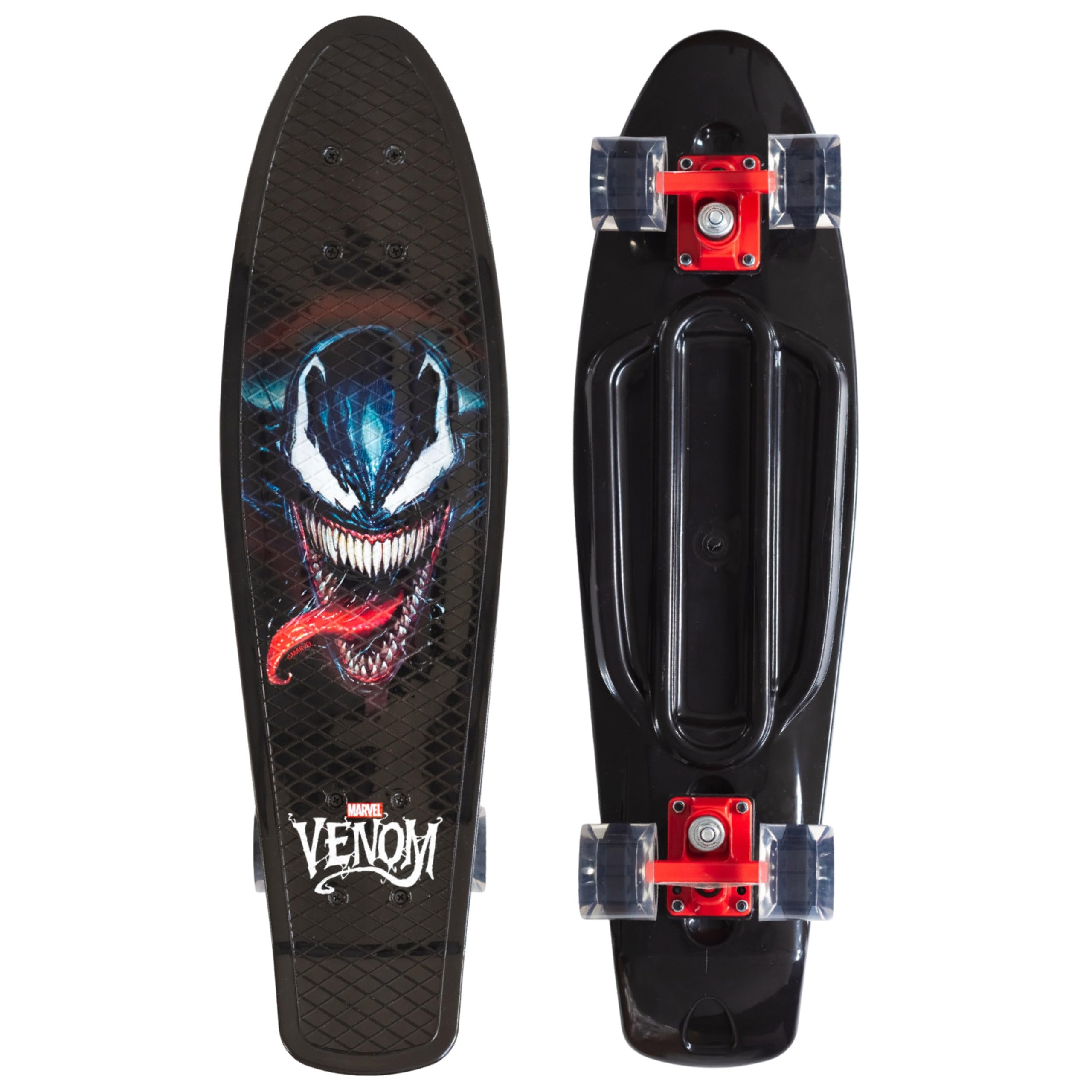 MARVEL VENOM Youth fish skateboard, 67 cm deck, non-slip board, stable up to 100 kg (MARVEL)