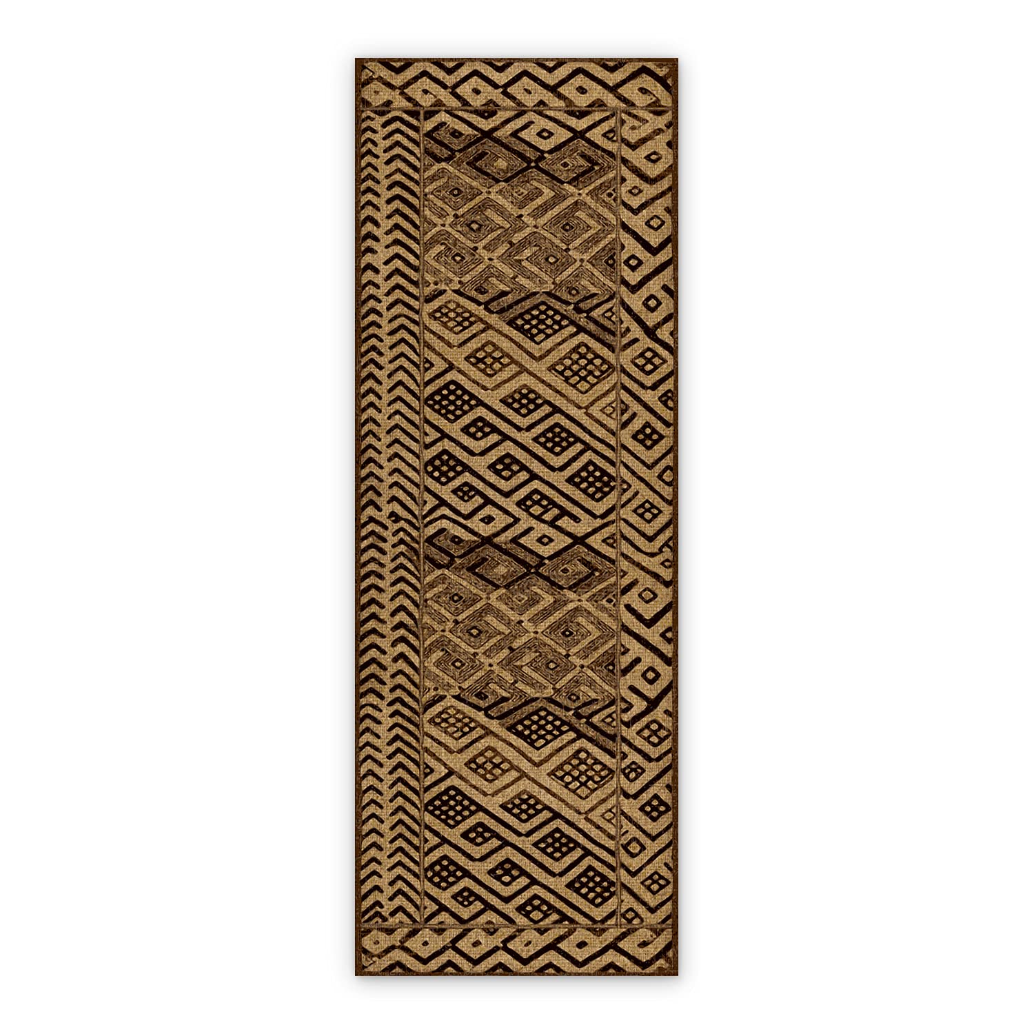 Tapis en vinyle 60x80cm BirdsEcho style ethnique ancien pour cuisine et bain