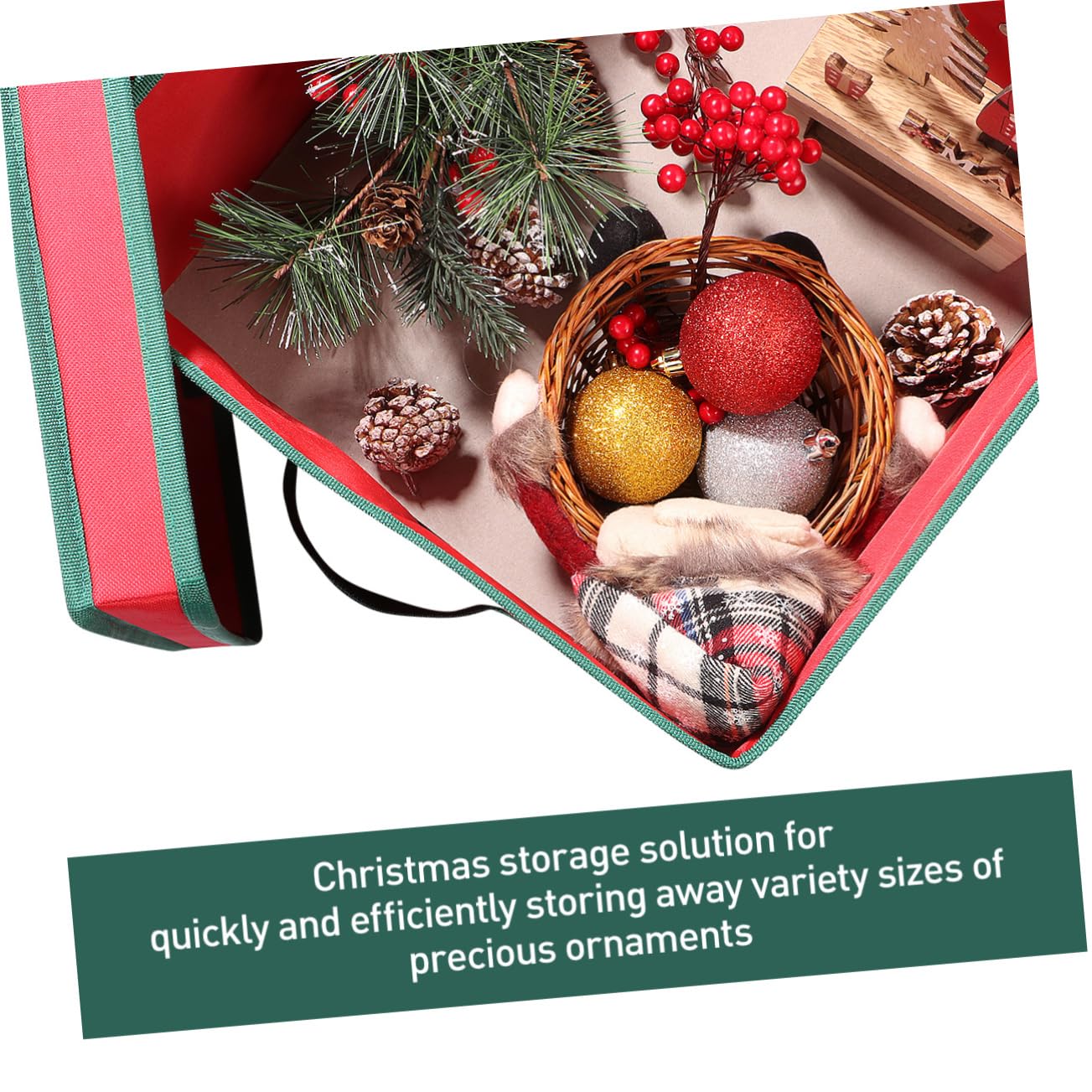 Cabilock Kasten Holiday Ball Veranstalter Weihnachtsschmuck-box Weihnachtsschmuckbehälter Weihnachtsorganisation Box Holiday Ornament Aufbewahrungsbox Schmuckkästchen Mit Deckel