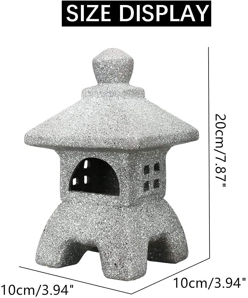 20 cm japoński styl na zewnątrz pagoda zen ogród podwórko rzeźba, pałac latarnia rzemiosło świecznik trawnik ozdoba