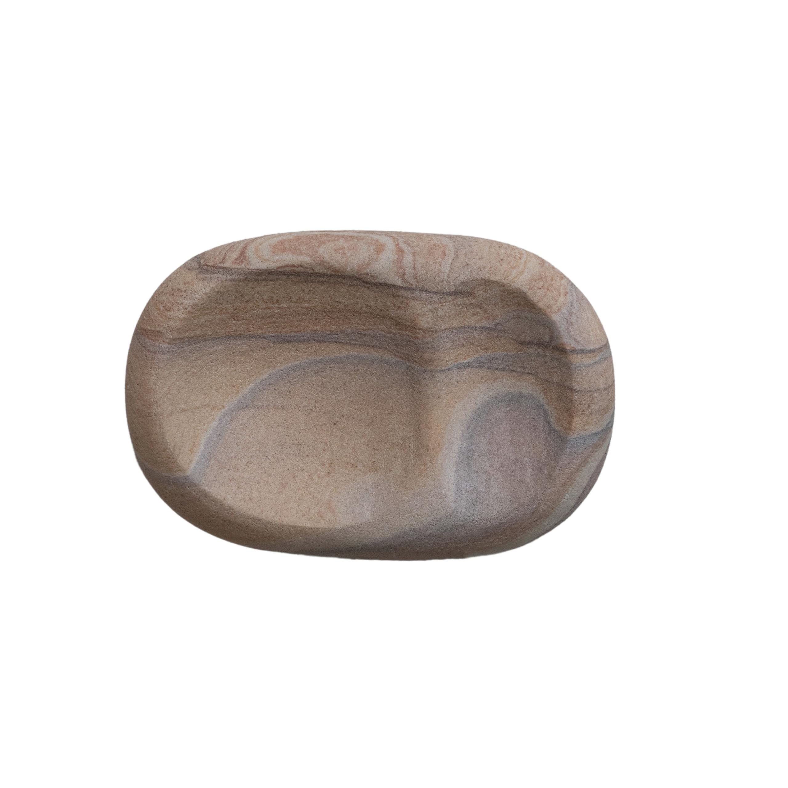 Creative Co-Op Earthy Sandstone Dish, Multicolor