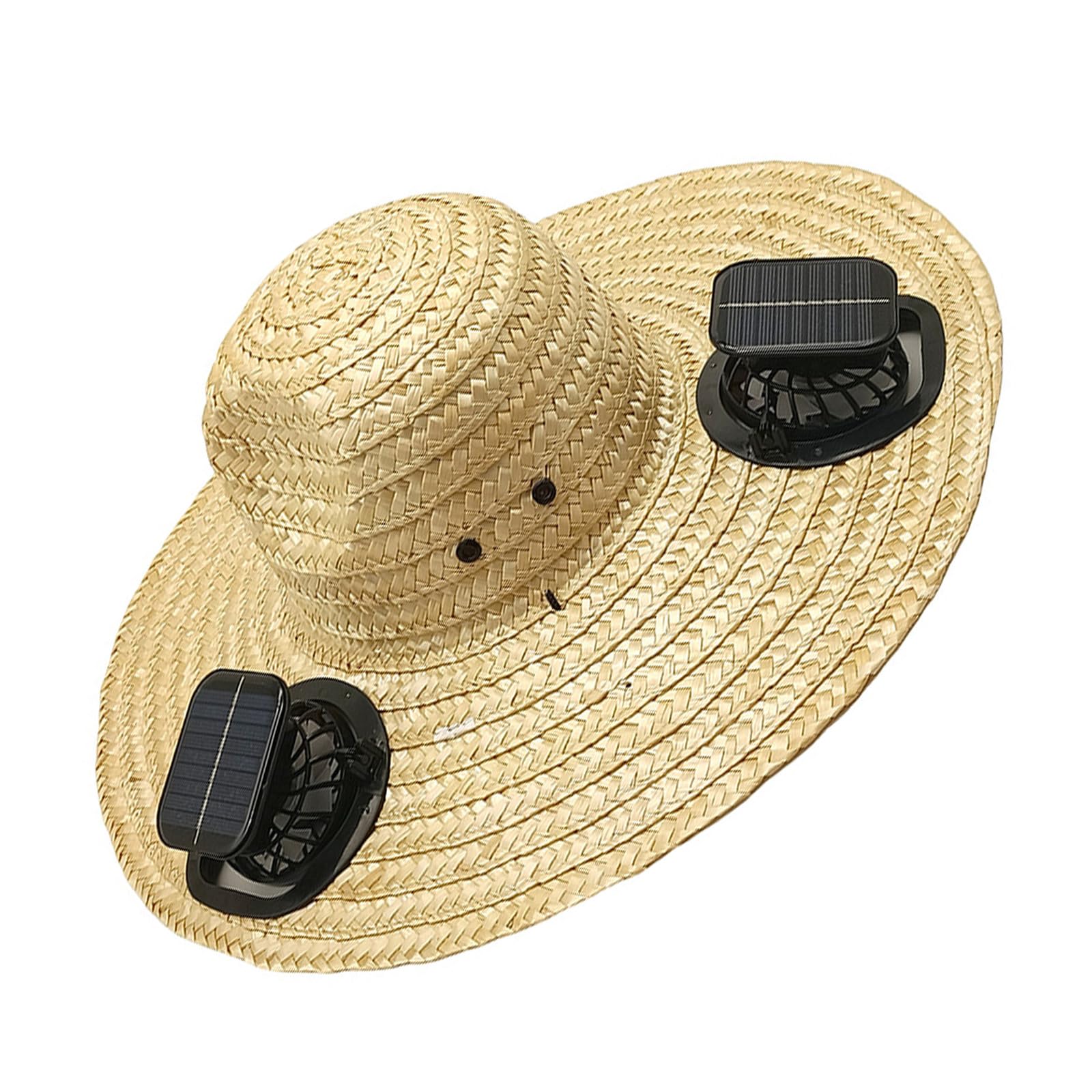Cappello Paglia con Ventilazione a Carica Solare con Ventola Raffreddamento incorporata, Eccellente per Le giornate Calde Cappello Raffreddamento stagionale con Copertura Solare con Ventola