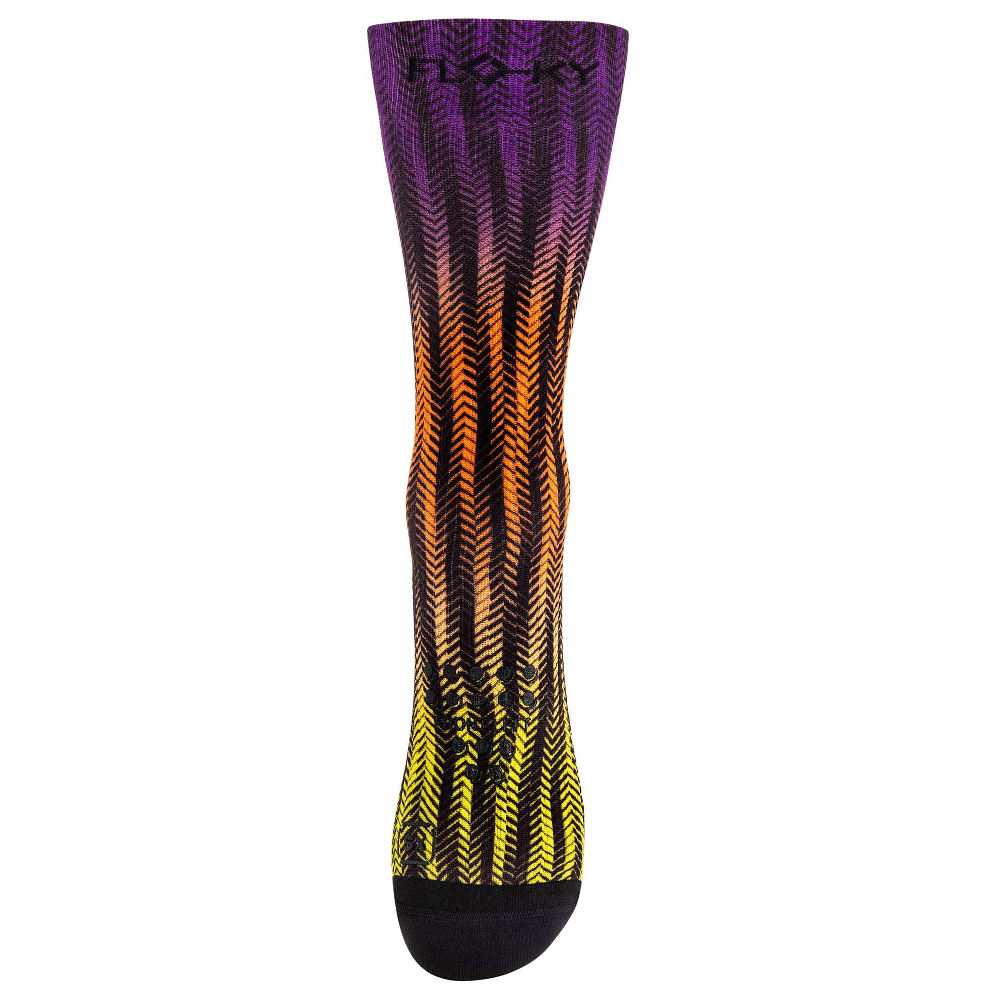 FLOKY - S-mash - Delhi - Biomechanische Sportsocken - Schwarz/Gelb - Größe L/XL - T3