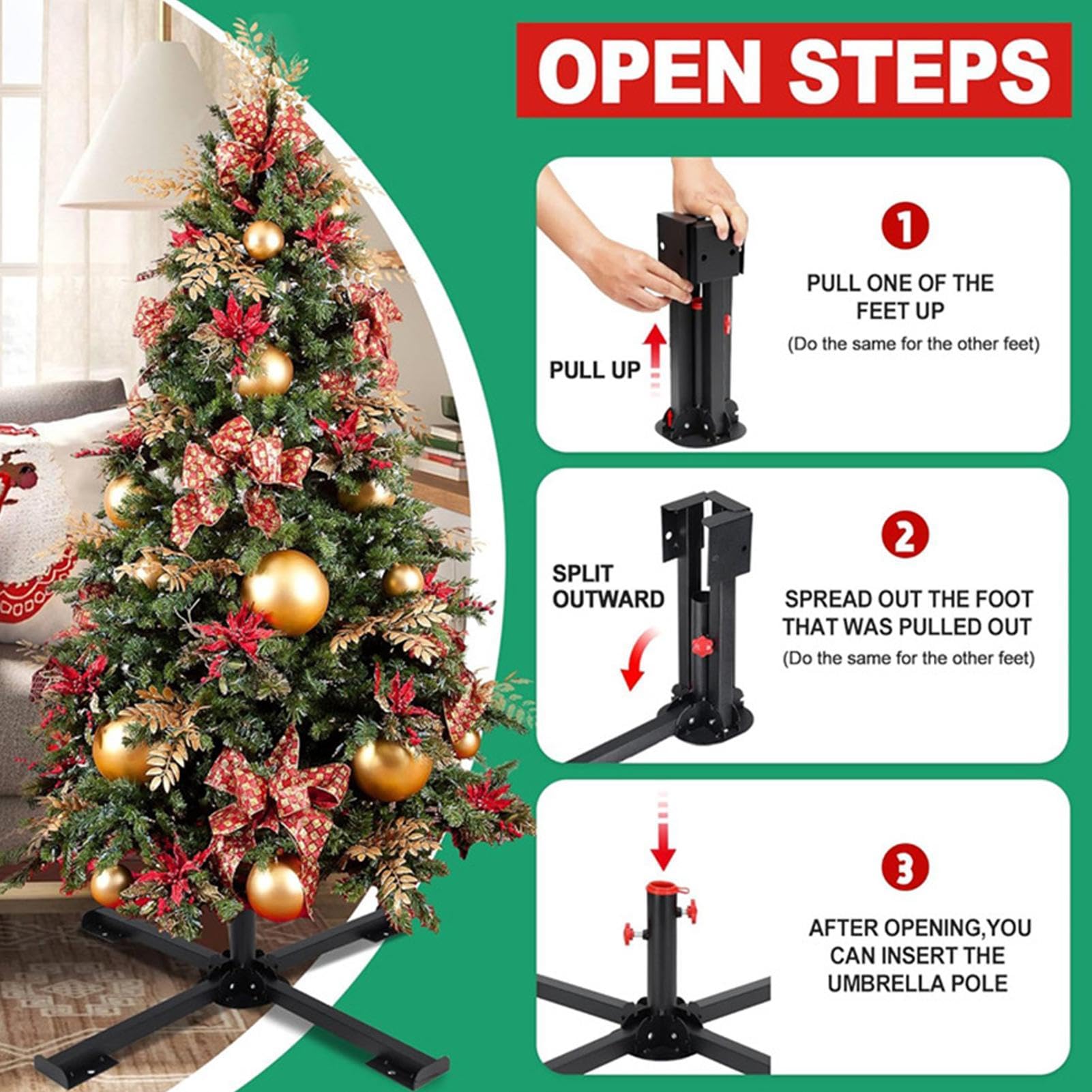 Soporte De Árbol De Navidad Artificial - Base para Árbol De Navidad
