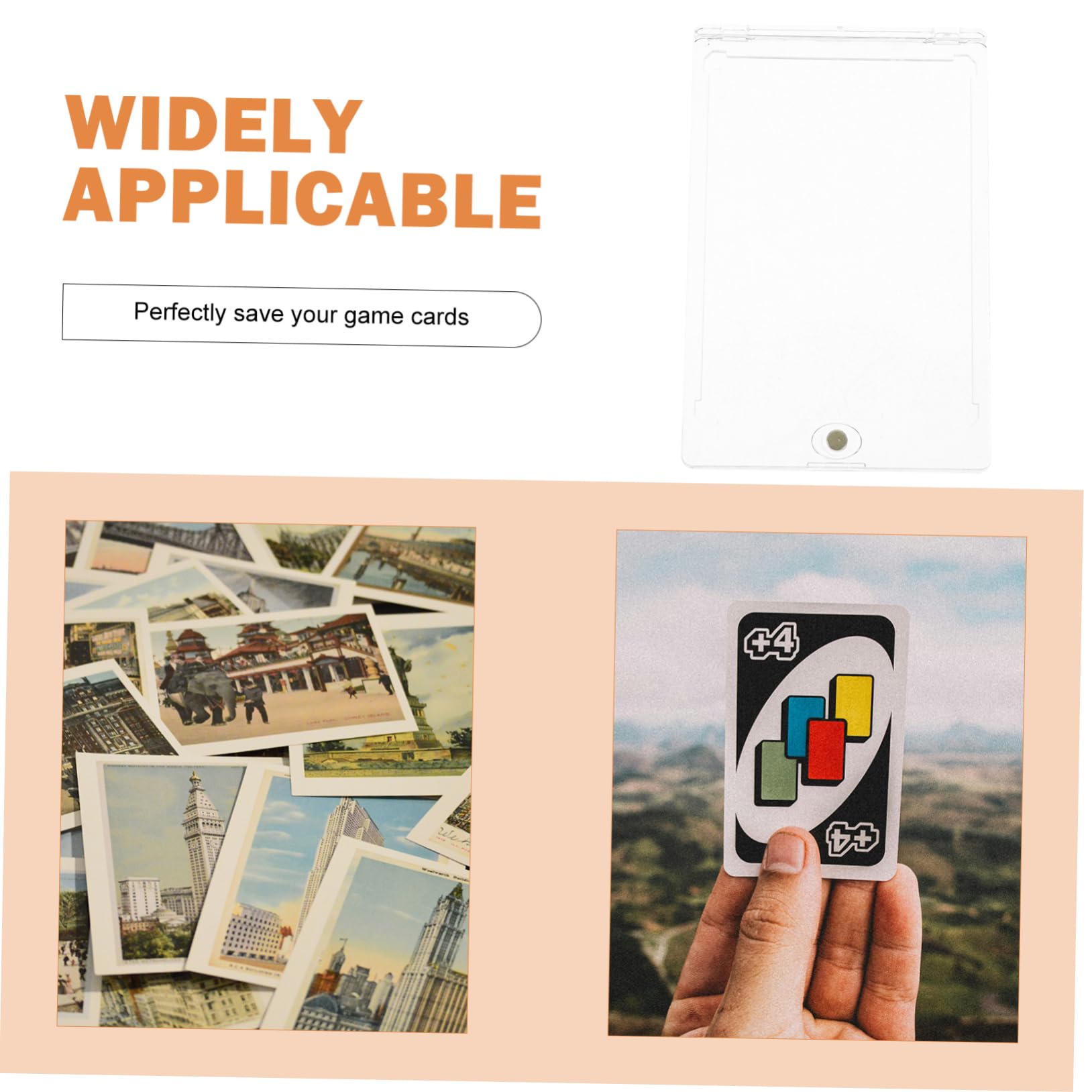 HANABASS Custodia Magnetica per Carte da Collezione Contenitore per Carte in Plastica 10 Pezzi Protegge da Pieghe e Danni e Trading Card