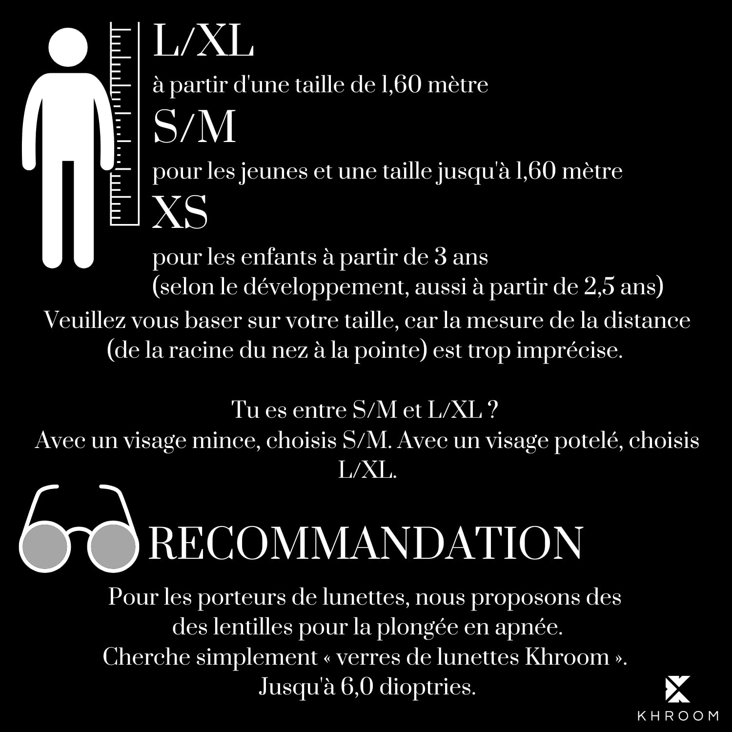 Khroom Masque de plongée en apnée pour Adultes et Enfants - Seaview Y | sans Danger au Niveau du CO2 | Masque intégral | Équipement de plongée avec Masque Complet / Easy-Breathing
