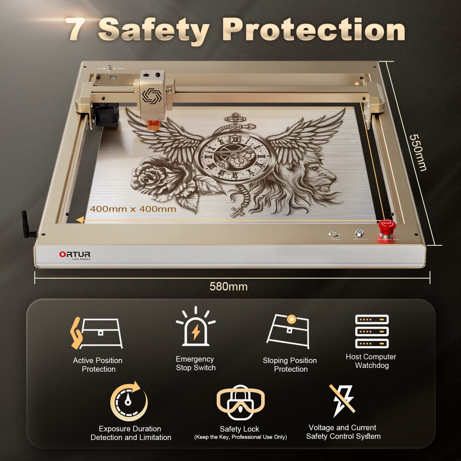 Amazon | ORTUR Laser Master 3 レーザー彫刻機 レーザー刻印機