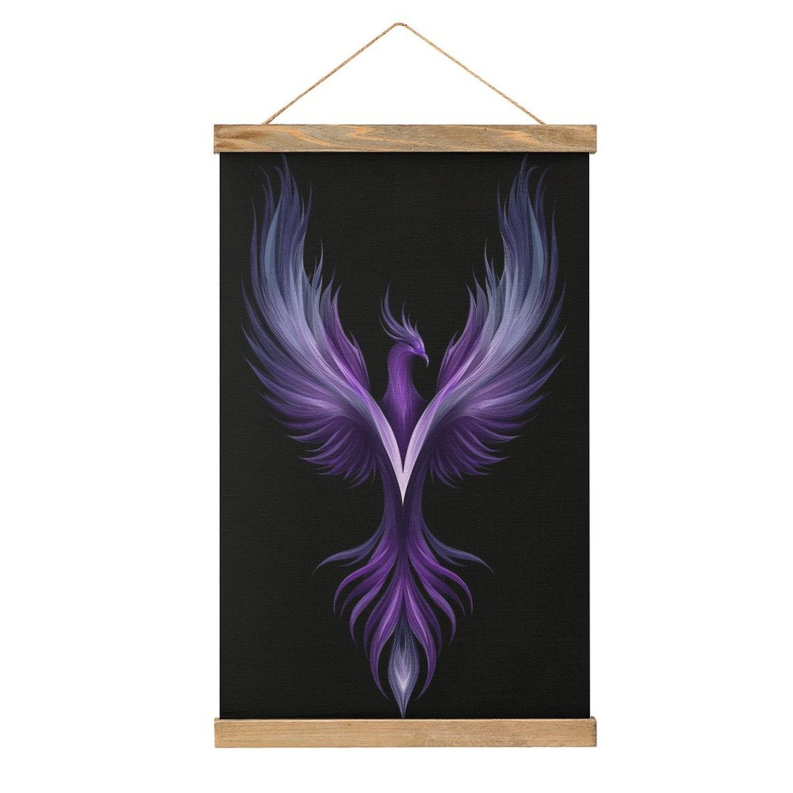 Jubonexis Phoenix Rising Canvas Painting Wood Frames Poster Hanger Hanging Picture Kit Wall Art