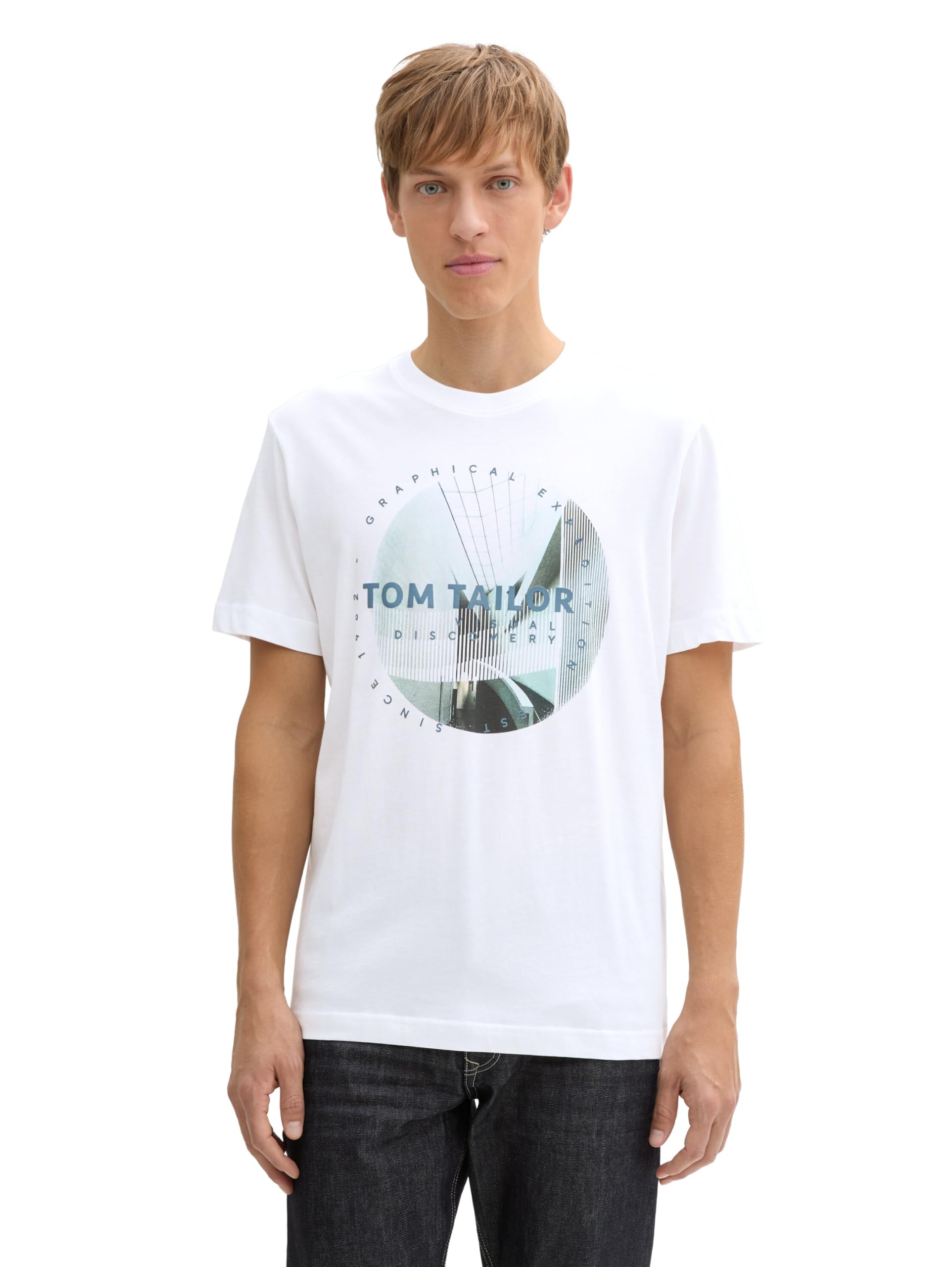 Tom Tailor Herren T-Shirt mit Foto-Print