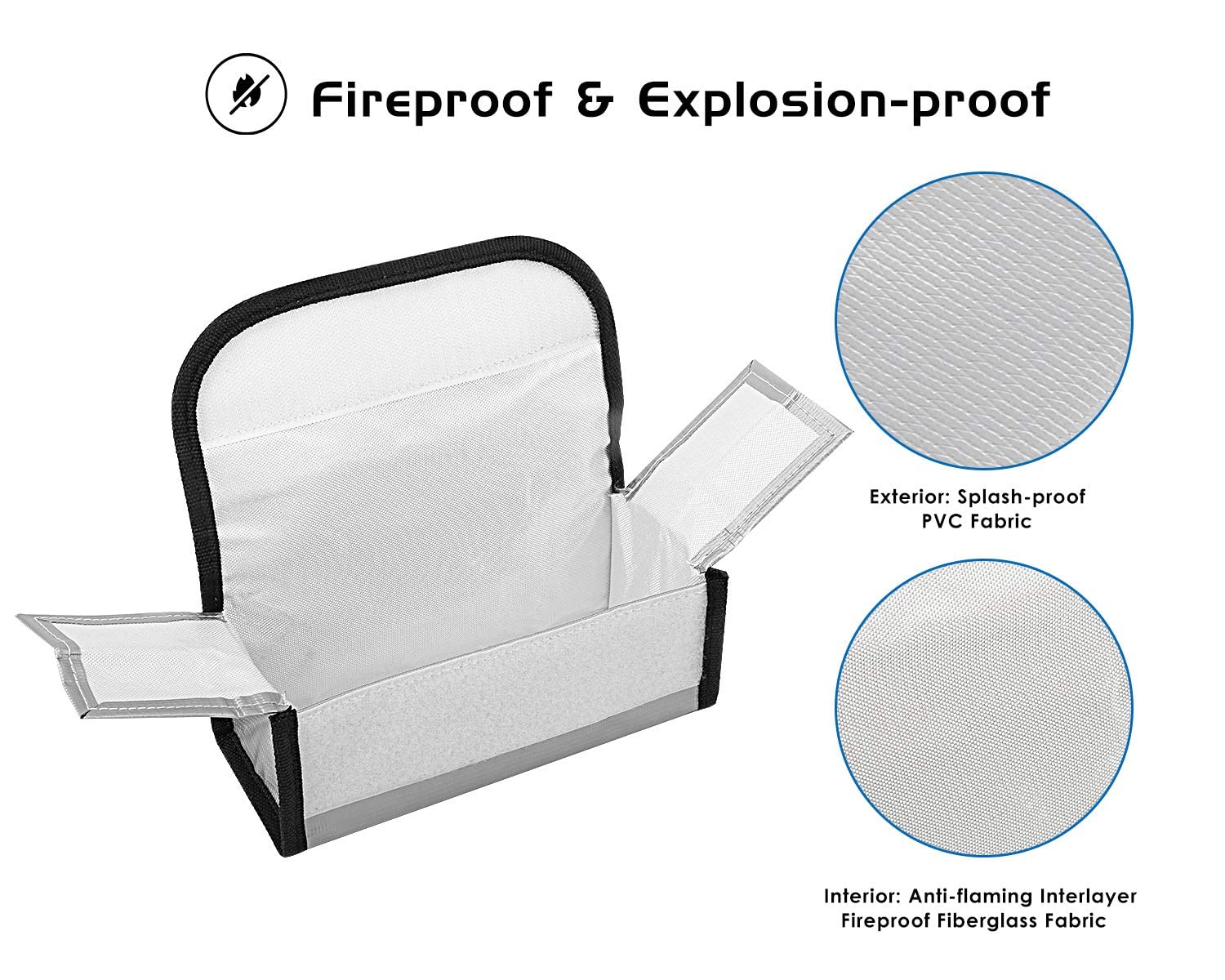 Sac de batterie Lipo de sécurité pour véhicule RC, VPN, Ignifuge Sac de batterie Lipo de sécurité pour véhicule RC, VPN, Ignifuge