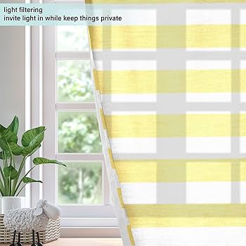 メイ Amazon.com: DOMIKING Lemon Yellow Stripes Light Filtering