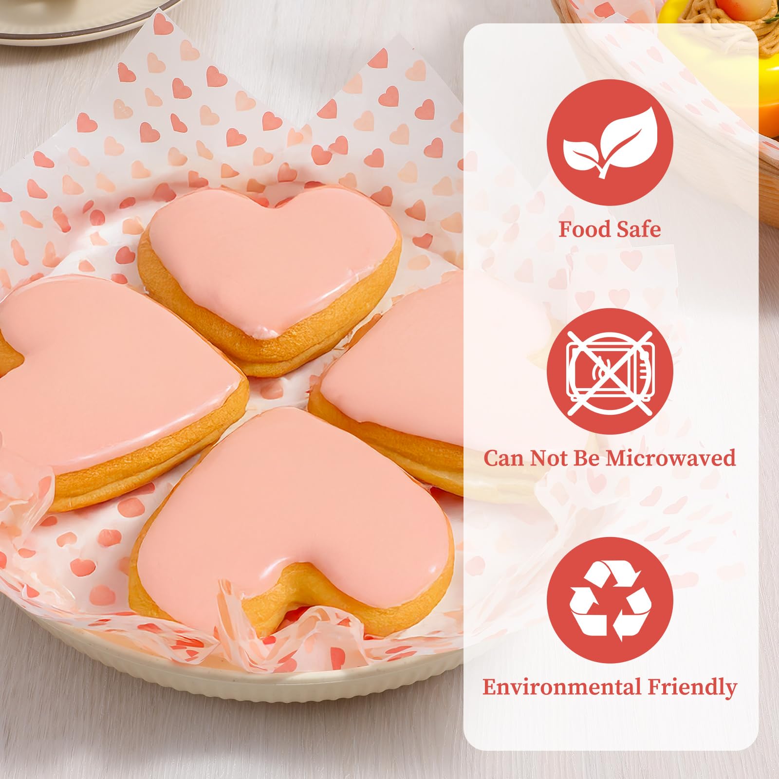 50PCS Wax Paper Sheets, Food Wrapping Paper, Food Basket Liners - Image 3