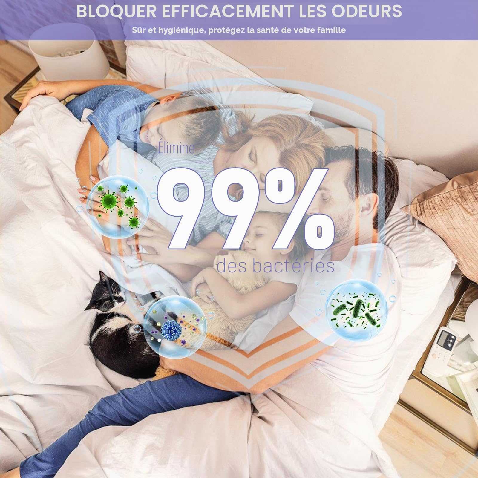 Lot de 6 recharges pour poubelle à couches, compatibles avec Korbell, recharge de 16 l, pour poubelle à couches, anti-odeur, violet