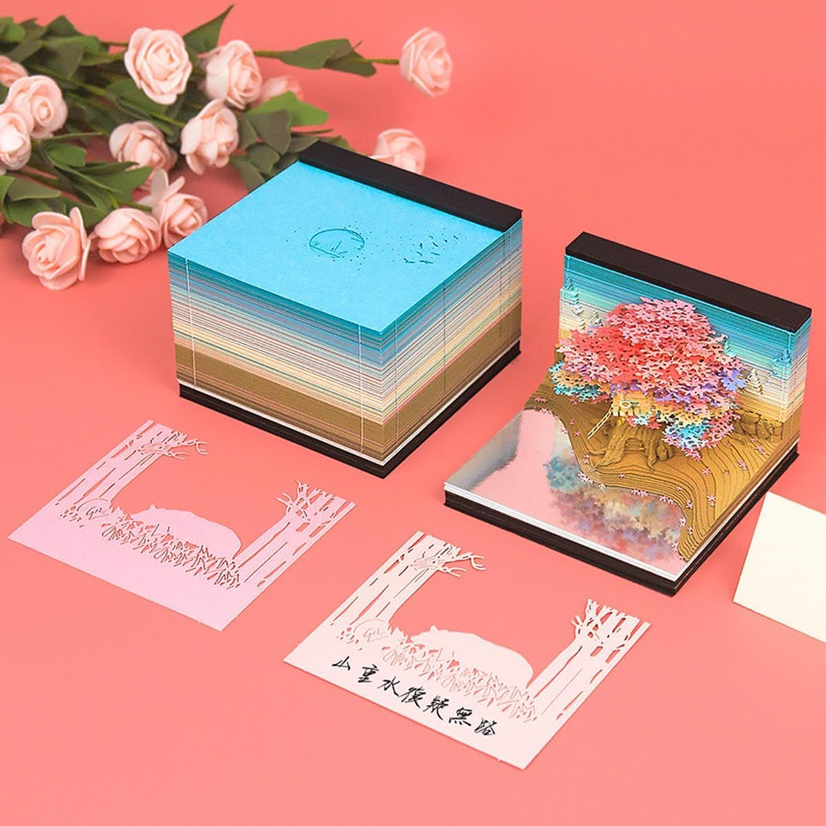 メモ帳 Amazon.co.jp: 3D メモ帳 3D 付箋 フォレスト ツリー ハウス