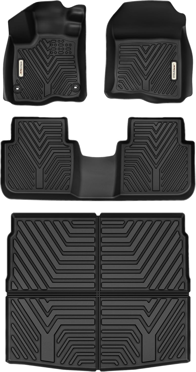 YITAMOTOR Floor Mats & Cargo Liner for 2023 2024 2025 Honda CRV (Not Fit for Hybrid), TPE All Weather CR-V Floor Liners, Front Rear Cargo Liner Set 23-25 floor mats&cargo mats