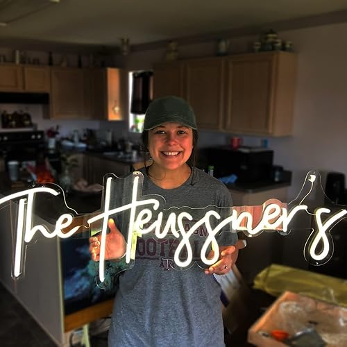 Letreros de luces LED de neón, personalizables, para fiesta, boda, cumpleaños, hogar, dormitorio, uso en interiores, varios tamaños, texto de color,