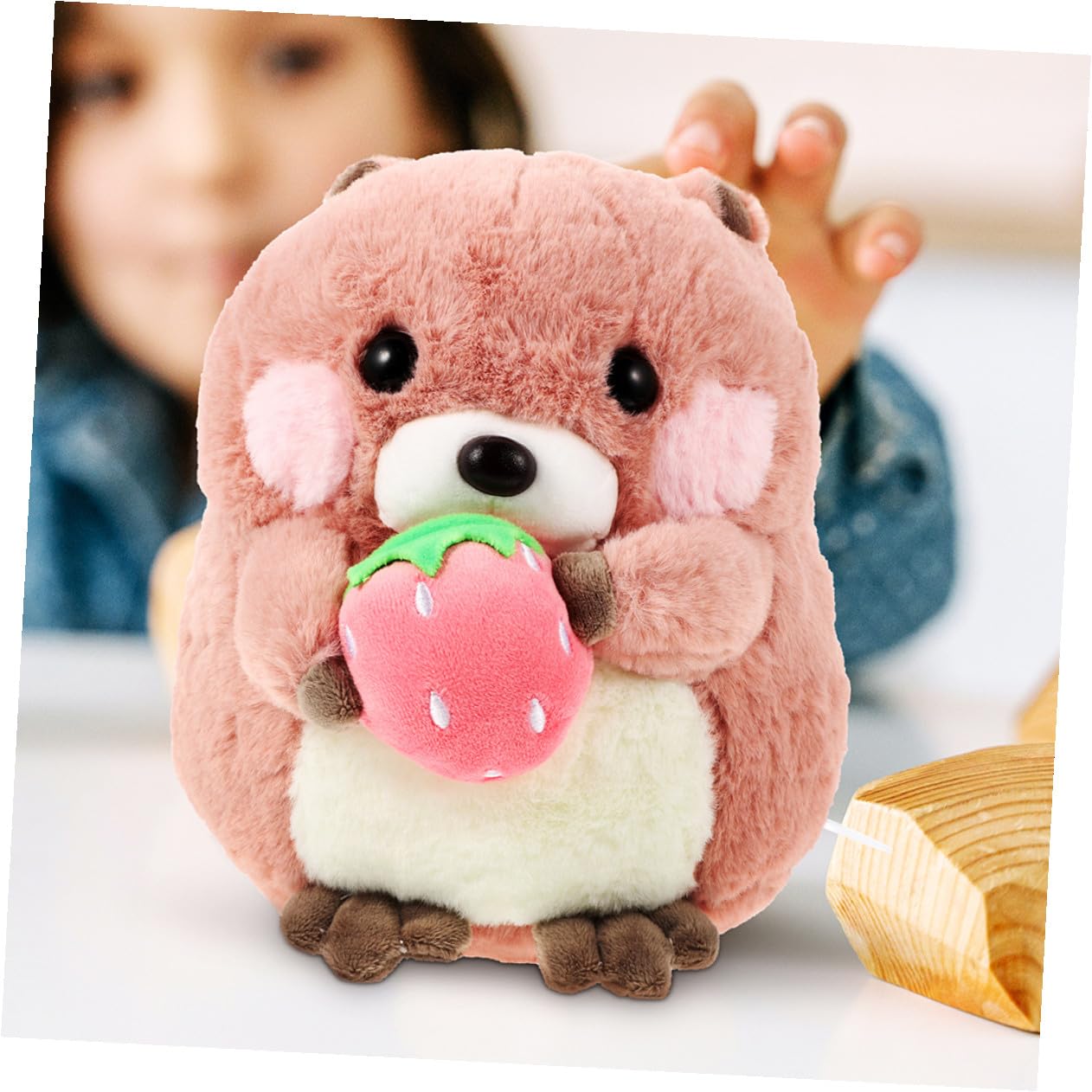 Muñeco y PP Cotton Rosa de Peluche de Felpa 1 Pieza de Marmota | Detalles Finos, Tacto Suave y Abrazable, Resistente Deformación, Decoración para Hogar y Coche