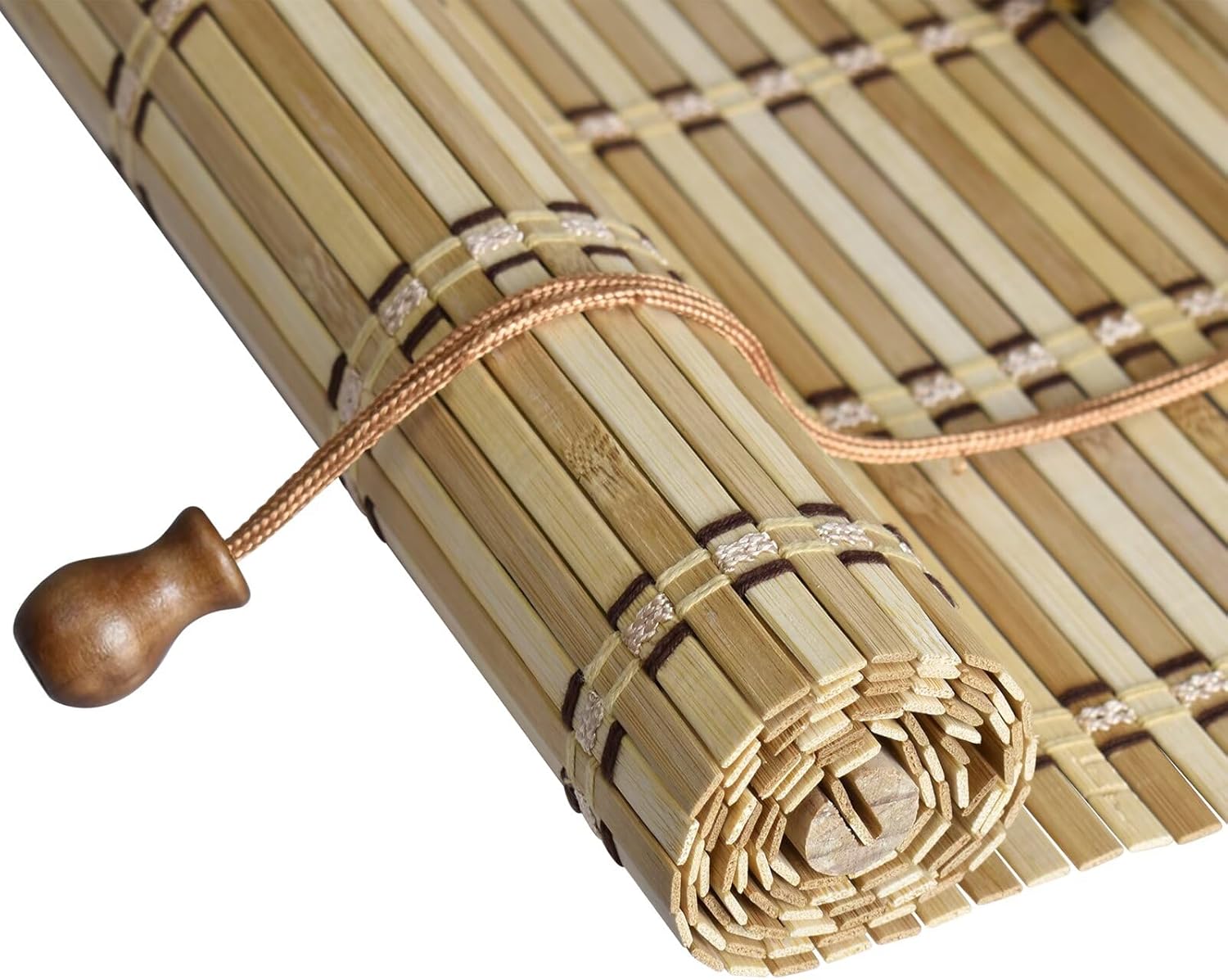 Bamboo Blinds, Easy to Install Bamboo Shades for Indoor Windows, Custom Sizes Roller Shades for Indoor Windows, Roll Up Blinds Indoor Outdoor Patio