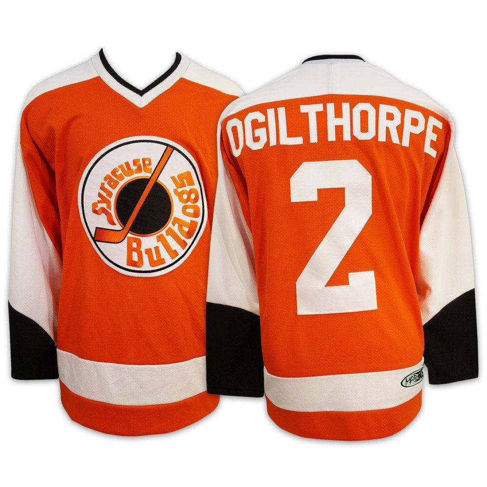 Mad Brothers #2 OGILTHORPE Slapshot Movie Officially Licensed Syracuse Bulldogs Hockey Jersey Made in Canada