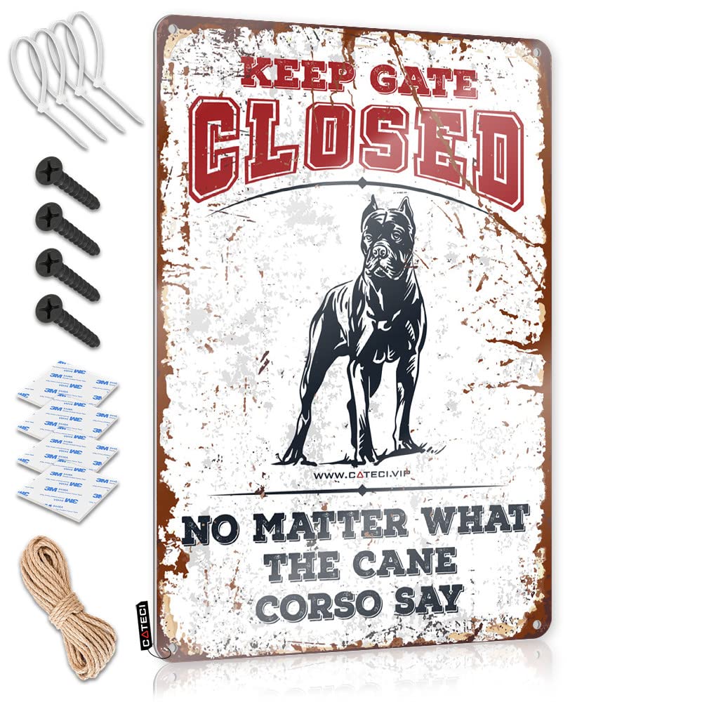 Decor Love Ready To Hang - Keep Gate Closed No Matter What The Cane Corso Say Waterproof For Kitchen(30X40CM)