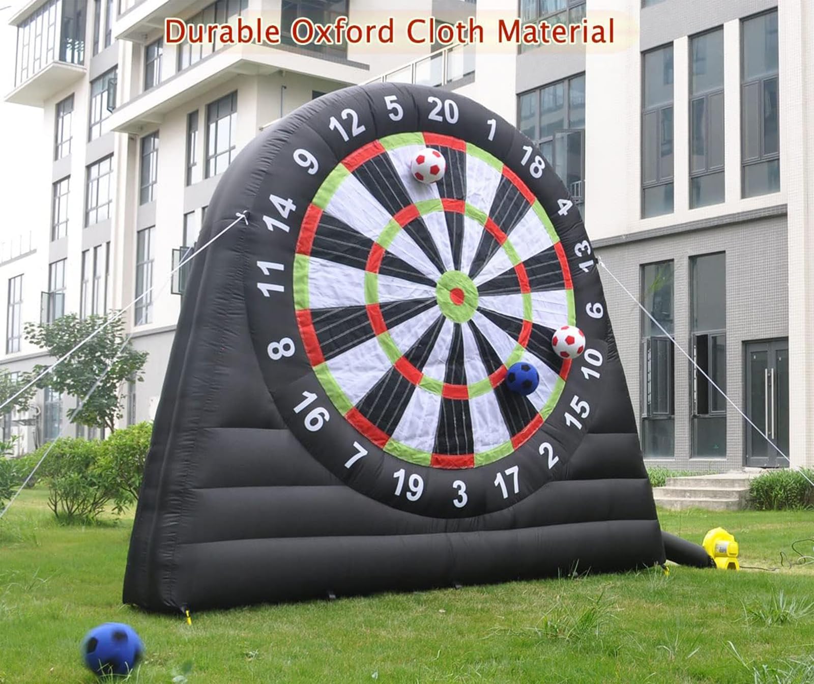 Generisch Riesige Aufblasbare Fußball-Dartscheibe Für Den Außenbereich Große Kick-Football-Zielscheibe Aufblasbares Fußballfeld Spiele Für Draußen Mit 8 Stück Klebrigem Fußball
