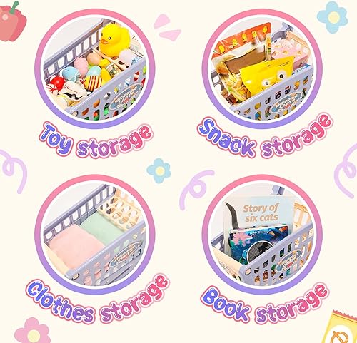 Miniatura 4 de Tagitary Carrito de compras de juguete para niños, 82 piezas de carrito grande de comestibles con bolsa de compras, incluye verduras de comida de