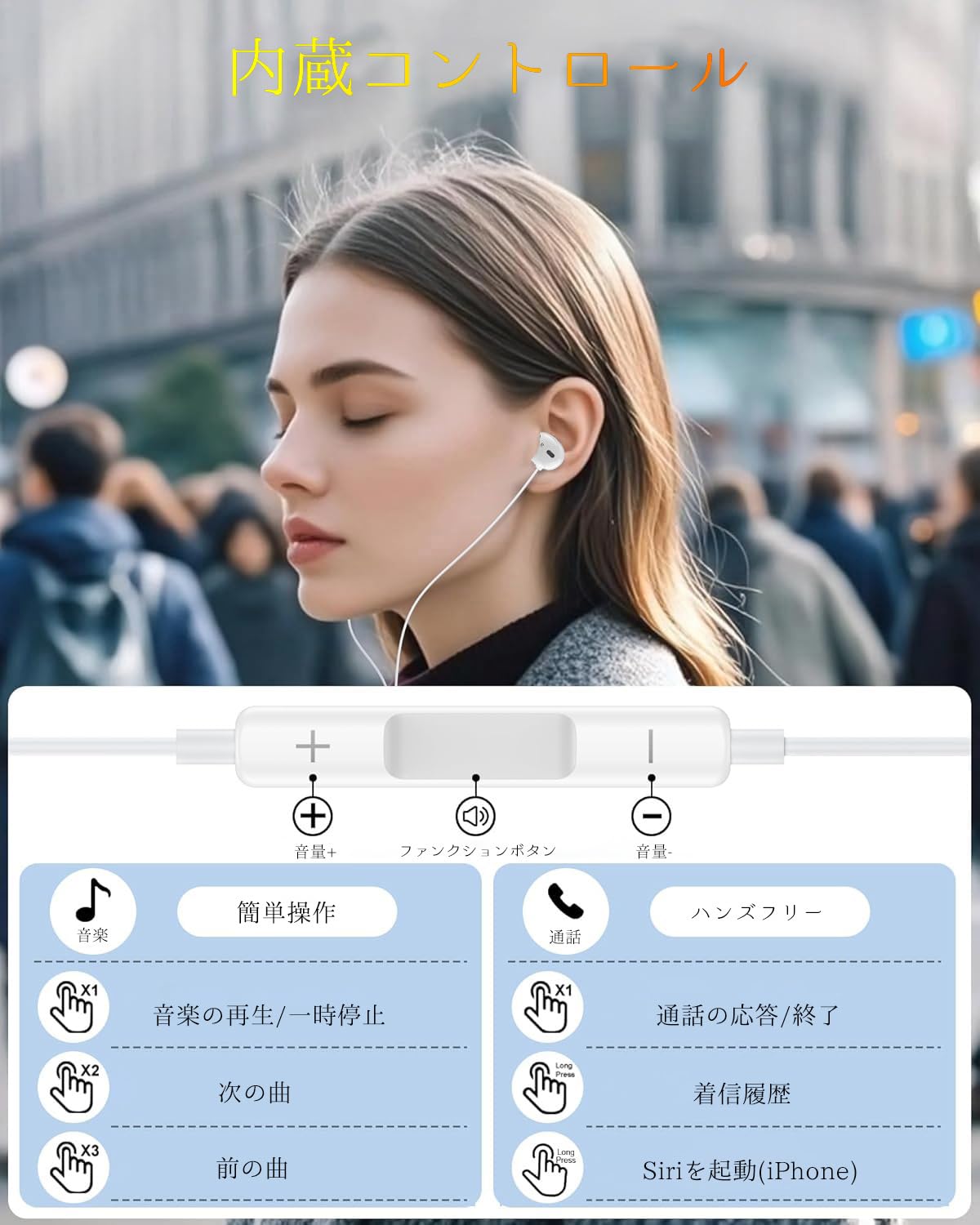 Amazon.co.jp: 【2026新版】タイプc イヤホン Type-Cイヤホン有線