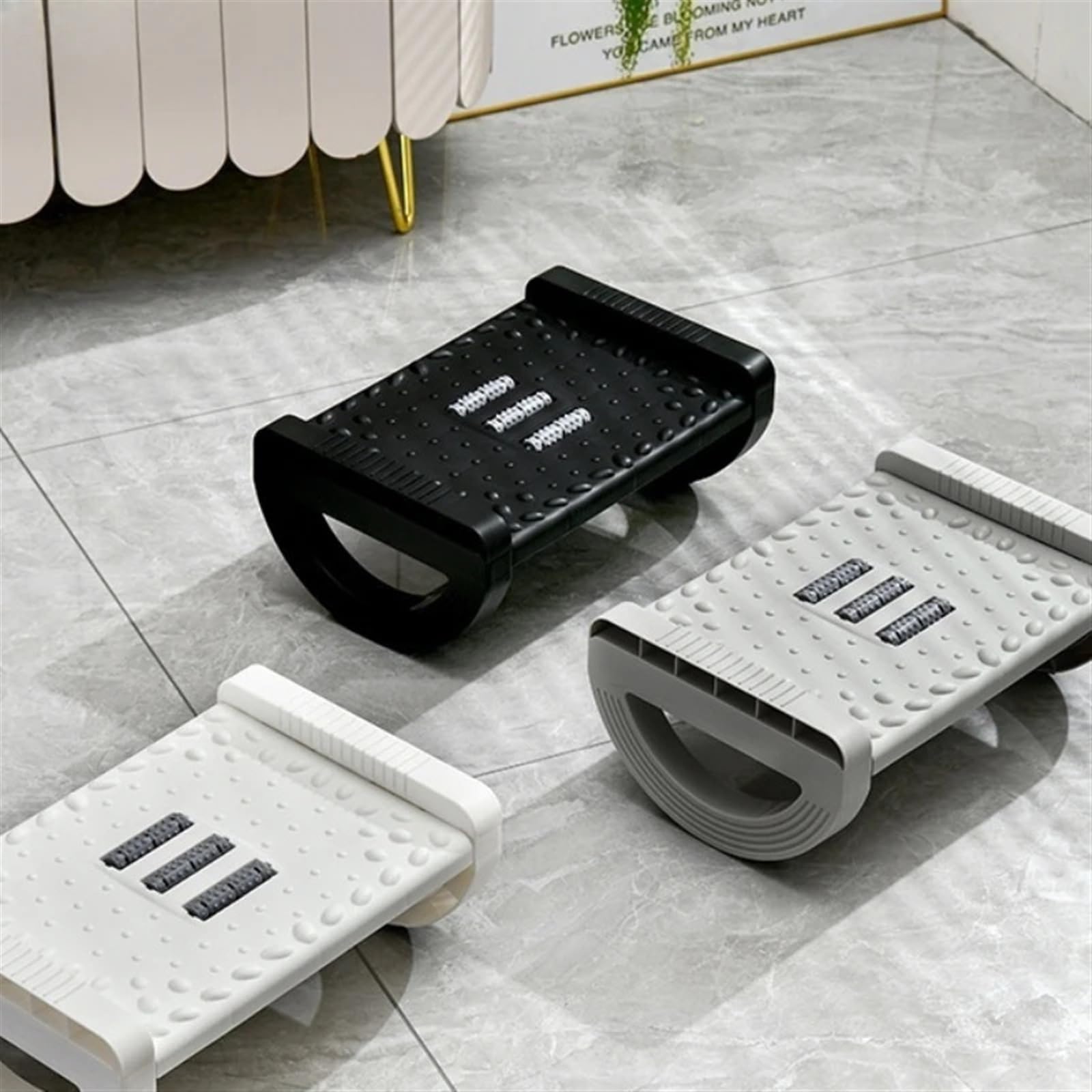 Poggiapiedi da ufficio, Ufficio sotto la scrivania Poggiapiedi Workstation Gambe Massaggio ai piedi Multicolor(Gray)