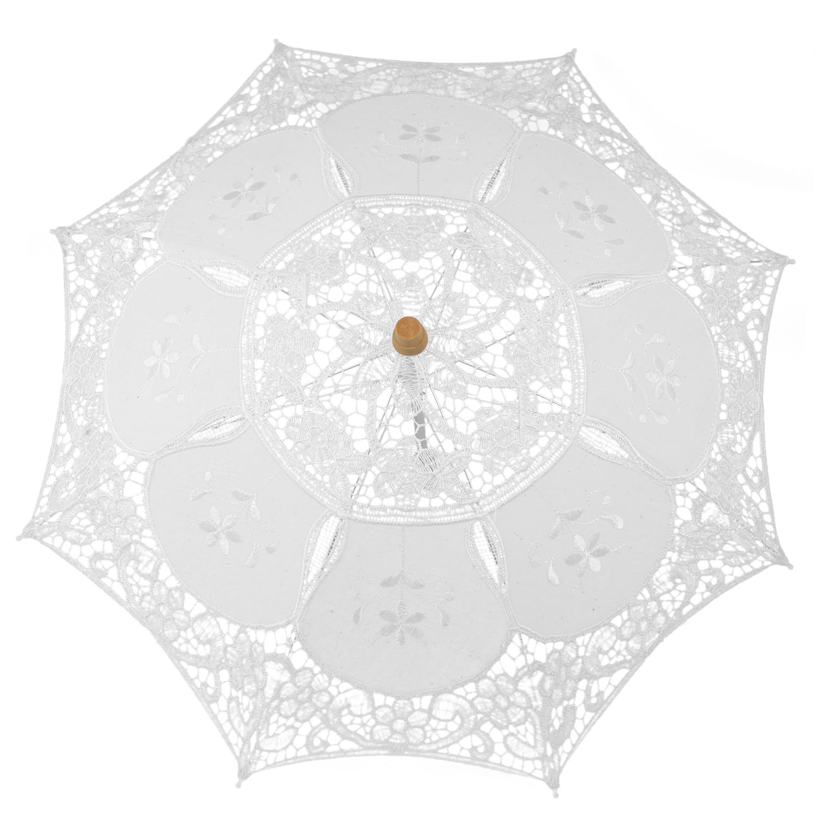 3pièces Parasol Dentelle Blanche Pour Mariage Accessoire Élégant Pour Mariée Et Photographie Parapluie Décoratif Pour Fête Nuptiale Et Événements Spéciaux