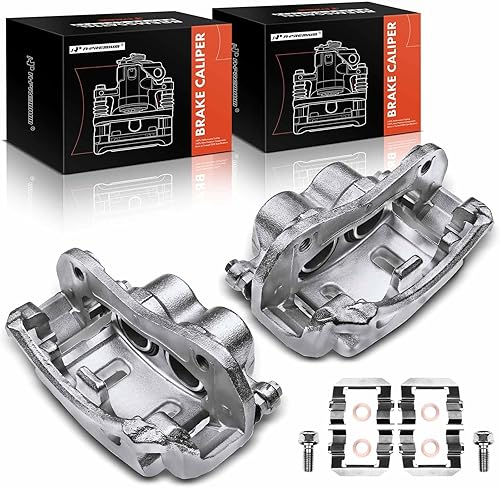 A-Premium Conjunto de pinza de freno de disco con soporte compatible con Pontiac Torrent Chevy Equinox 2007-2009 Captiva Sport 2012-2015 Juego de 2