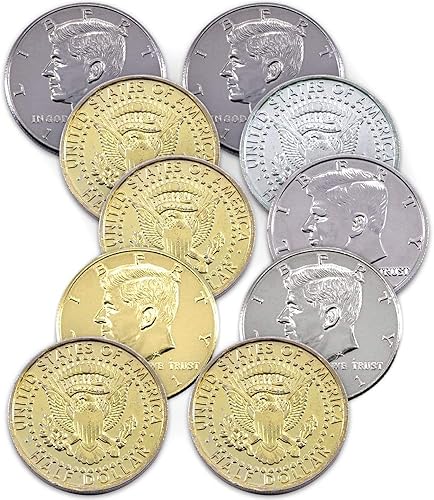 Miniatura 1 de Enjoyer Moneda de doble cara de 2 cabezas, moneda de medio dólar trucos de magia, moneda mágica truco de ilusión, accesorios de escenario (dos