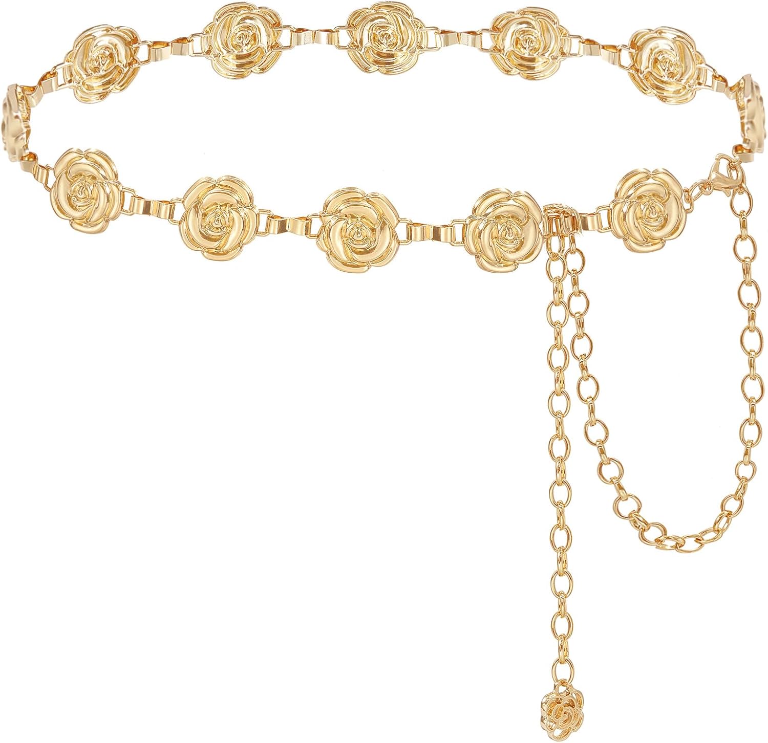 Glamorstar Hollow Flower Belt for Women Waist Chain Belts for Dresses