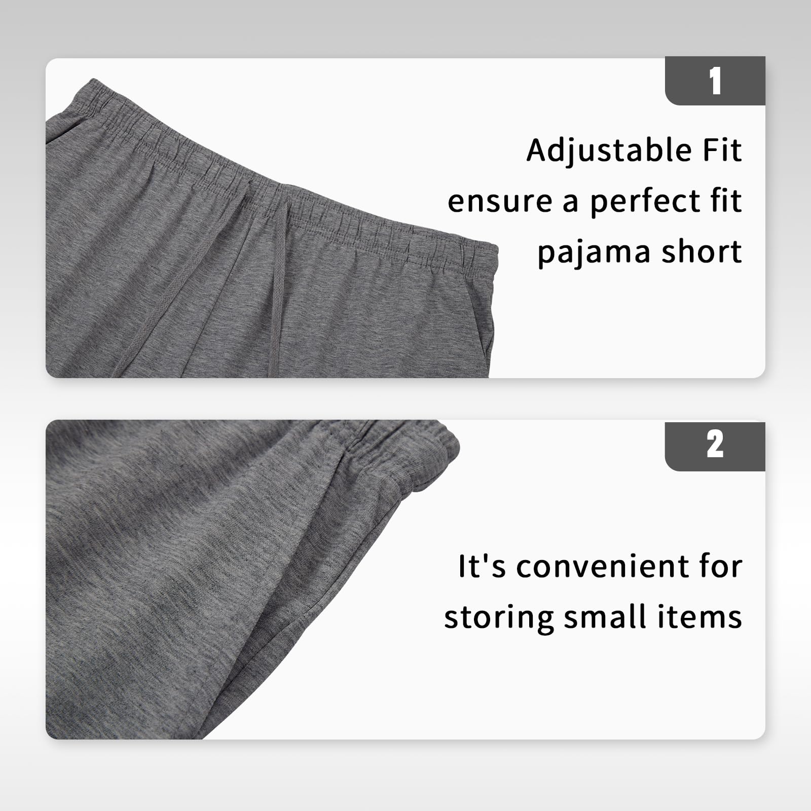 HomyComy Pantaloncini da Pigiama da Uomo Pantaloni Corti in Cotone Pantaloncini a Quadri Pigiama da Uomo con Tasche
