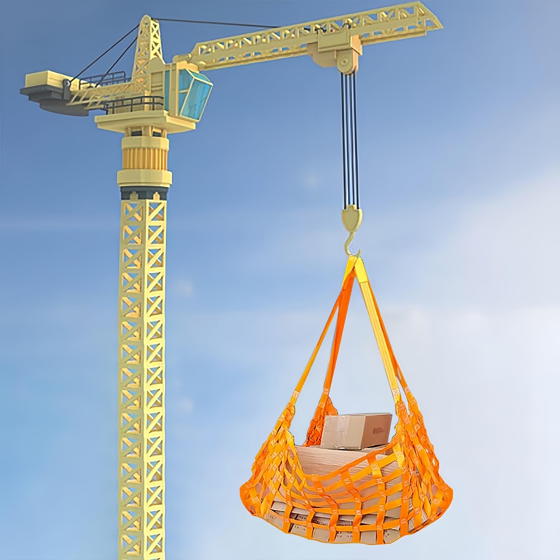 Equipos de manipulación de carga for camiones de remolque - Correas resistentes for manipulación de materiales de 1 m, 2 m, 3 m y 4 m - Redes de elevación de carga - Red de cesta de carga(2x2m(2000kg)