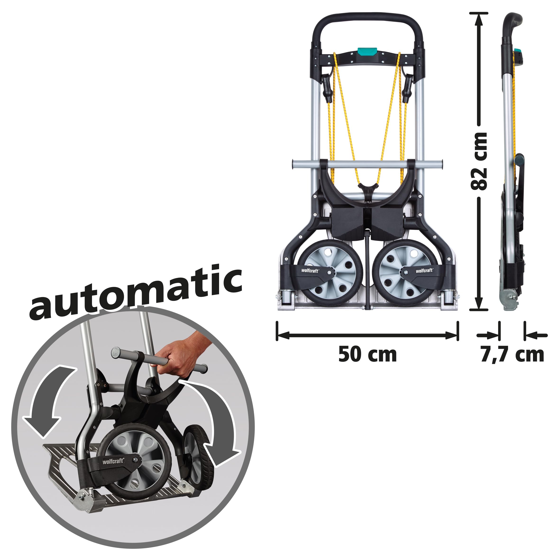 wolfcraft Diable Pliant TS 850 - Système de Transport, Charge Max. 100 kg