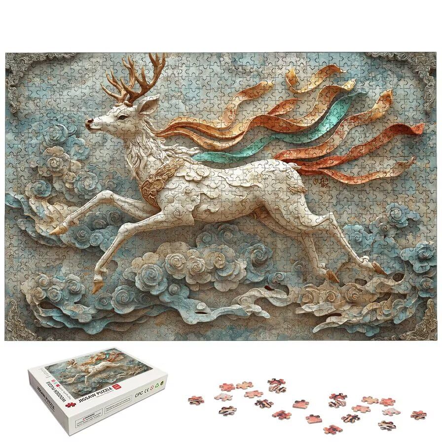Puzzle 4000 Piezas, Puzzle Animal con Caja Regalo, Ciervo Puzzles 4000 Piezas Adultos, Medidas: 140 x 87 cm, Rompecabezas Adultos de Madera, Rompecabezas para Decoración Hogar, Regalo Mujer, -6532