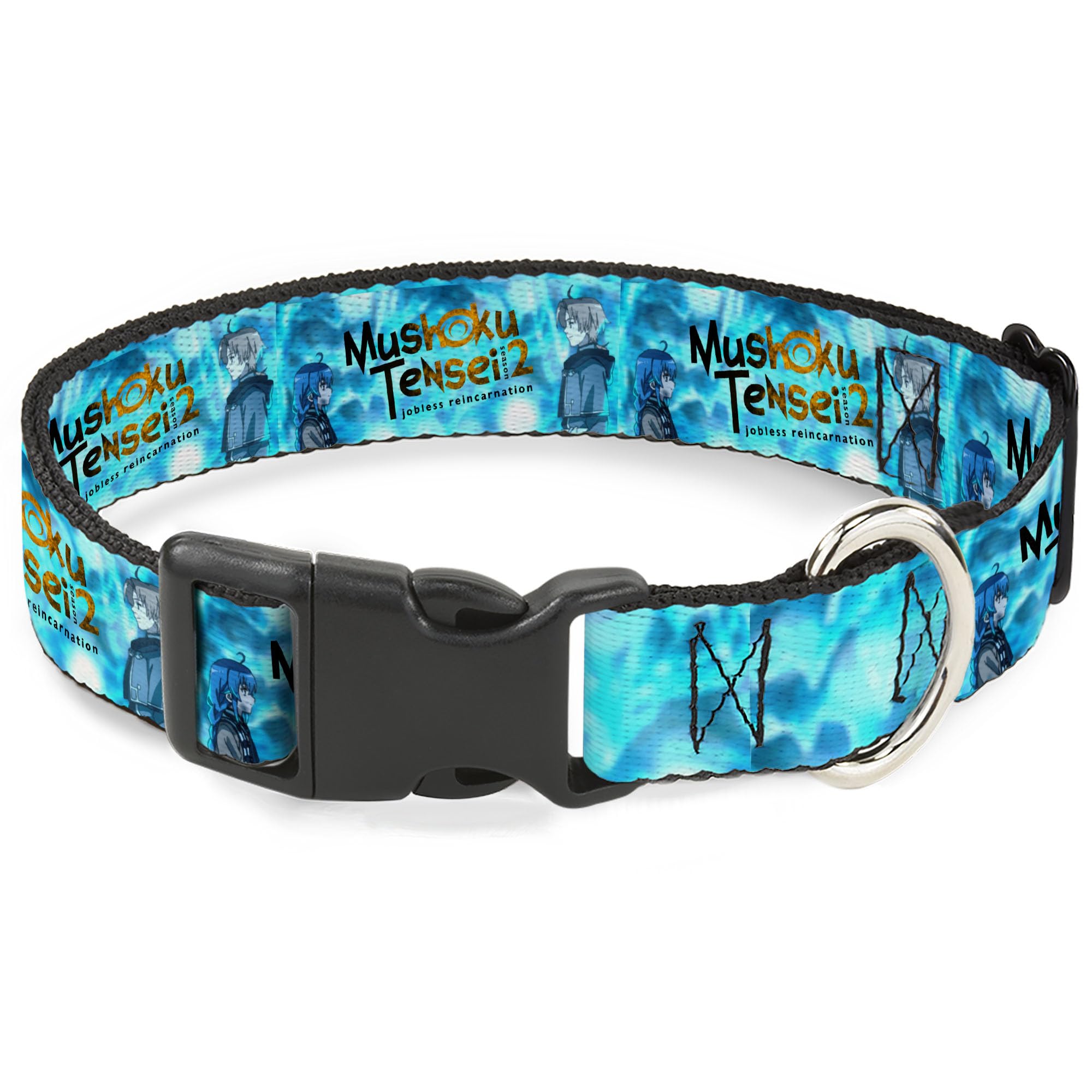 Collier chien Mushoku Tensei Crunchyroll nylon bleu grand chien réglable