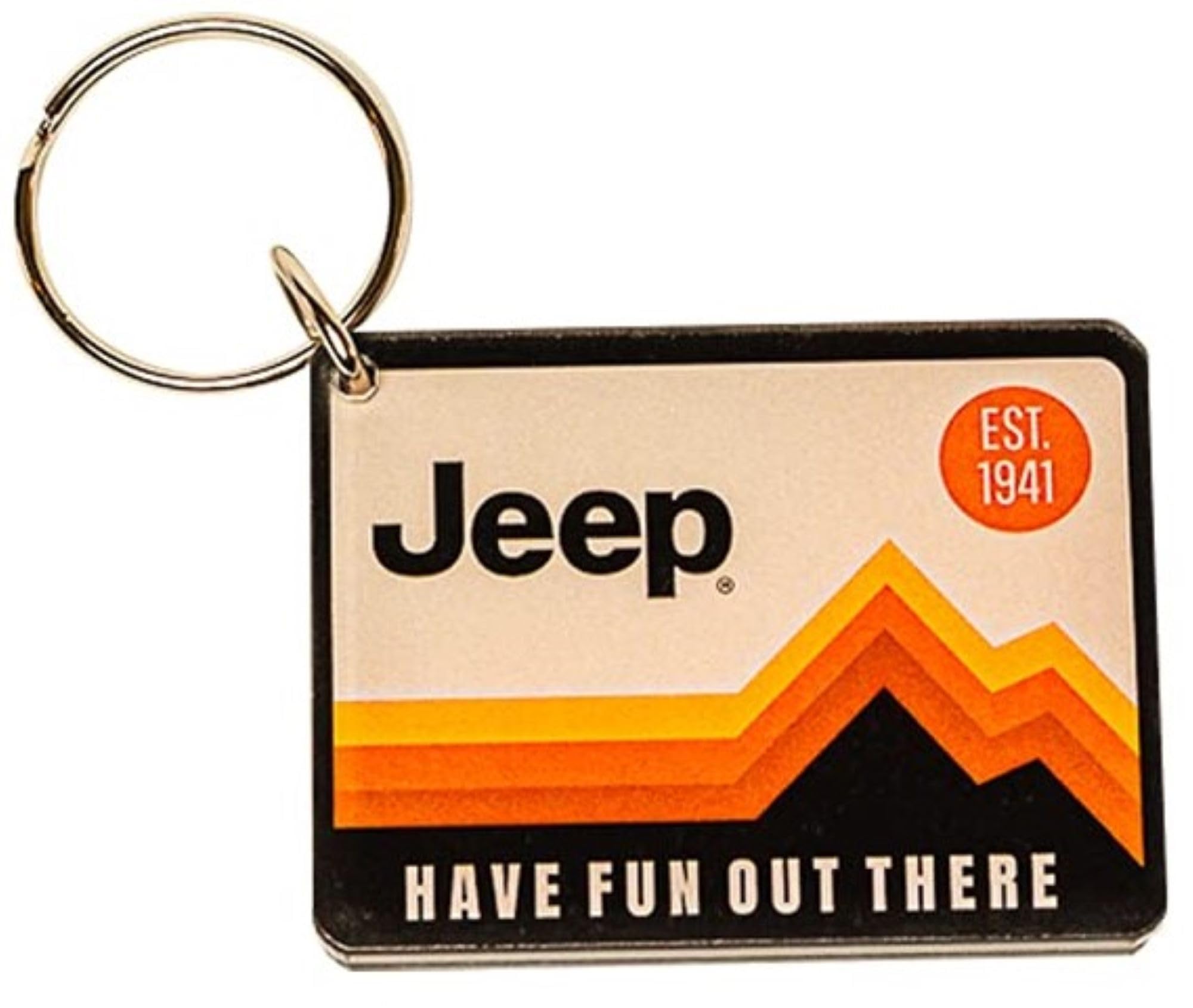 Jeep "Have Fun Out There Acrylic Keychain – Durable 1.75" x 2.25" Accessory Enthusiasts – Made in USA