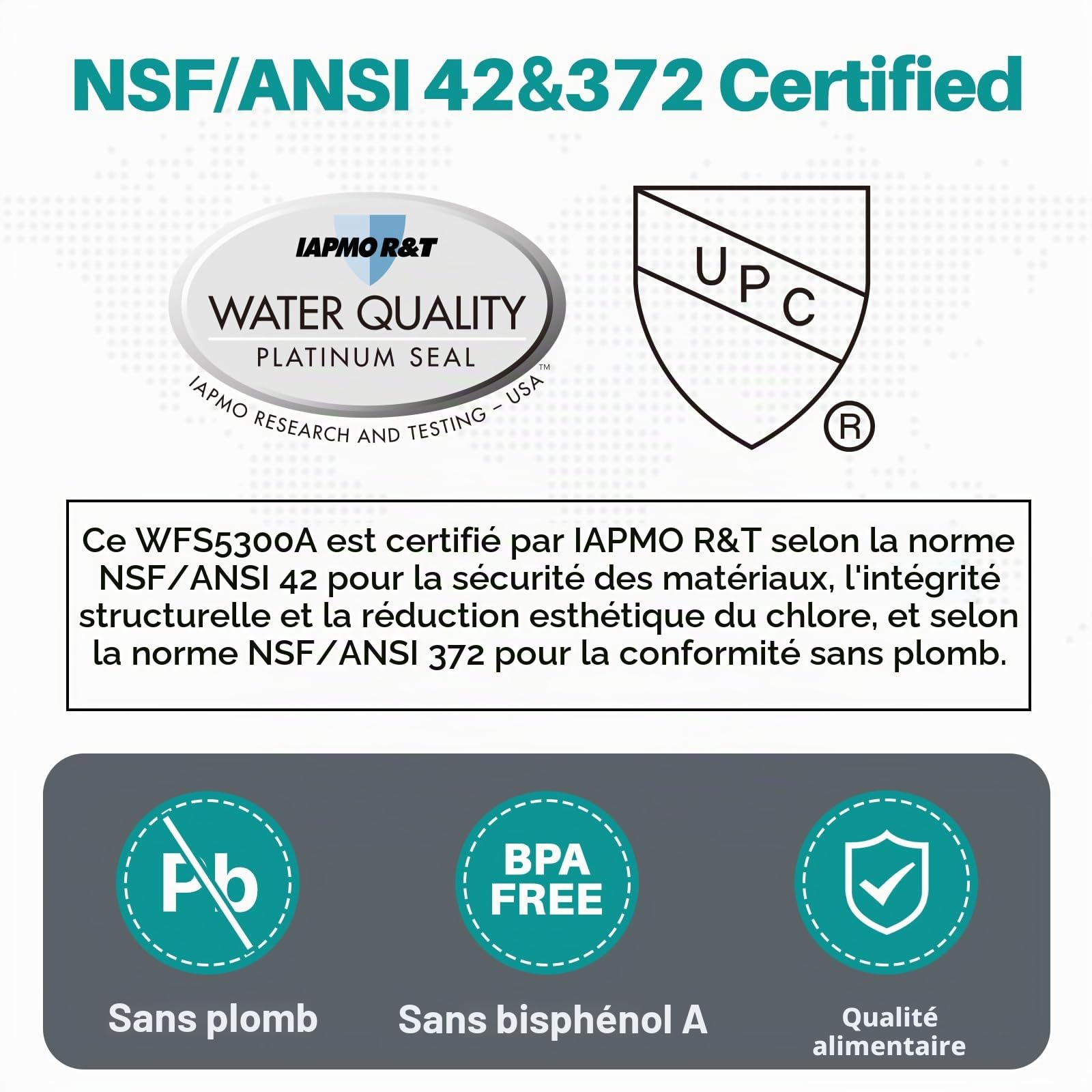 ICEPURE Système de traitement de l'eau sous évier - le raccordement direct élimine 99,99% du chlore, la grande capacité de réduction du chlore de 𝟮𝟮𝟬𝟬𝟬 gallons améliore le goût et l'odeur