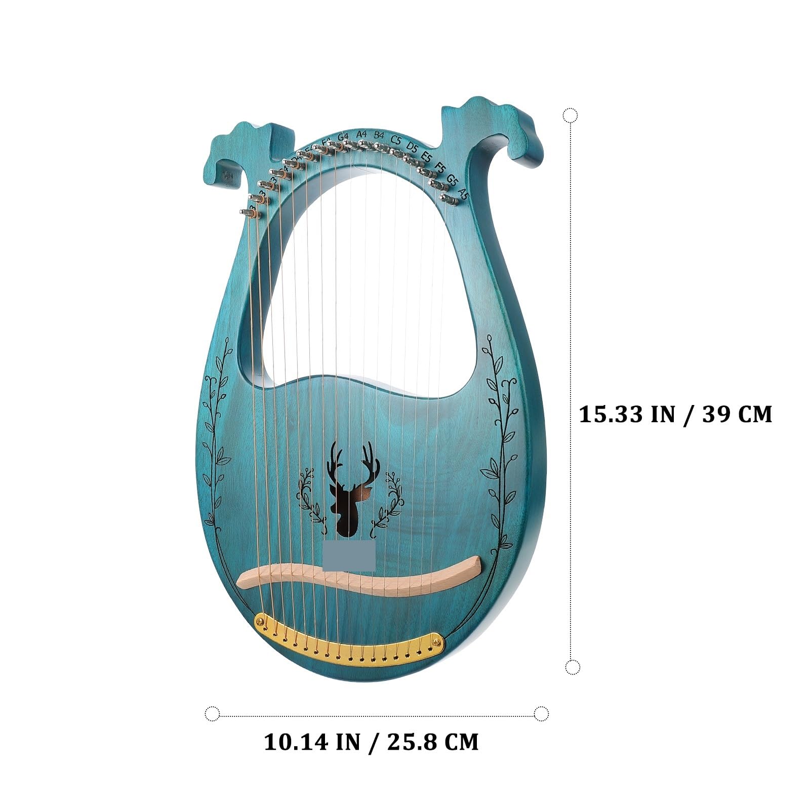 Strumento musicale lira a 16 corde 24 strumenti musicali Arpa Lira Figurina di renna Arpa in legno Pianoforte Arpa