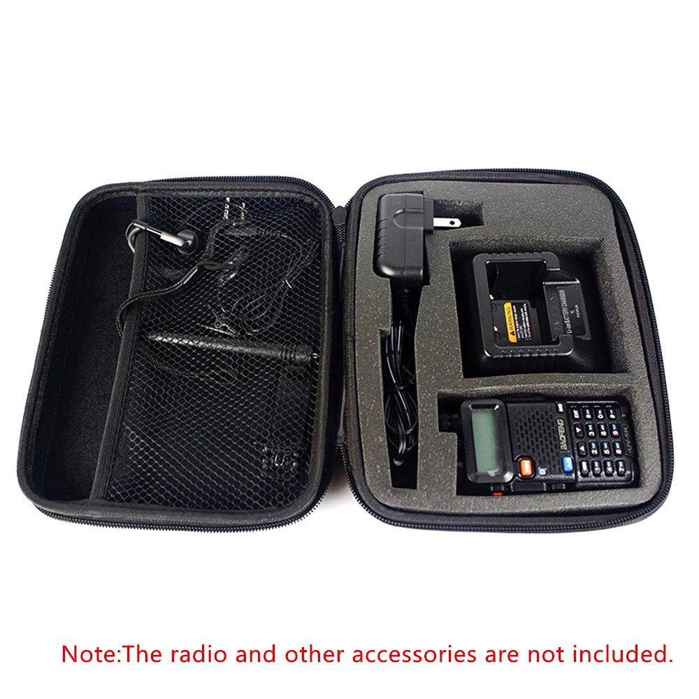 Etui do Baofeng UV5R serii UV6R, torba do przechowywania TengKo ochronna przenośna obudowa z antypoślizgowym uchwytem do Baofeng UV-5R, UV-5RA, 5RB, 5RC, 5R+, UVF8, F8HP, F9 i innych, Czarny,