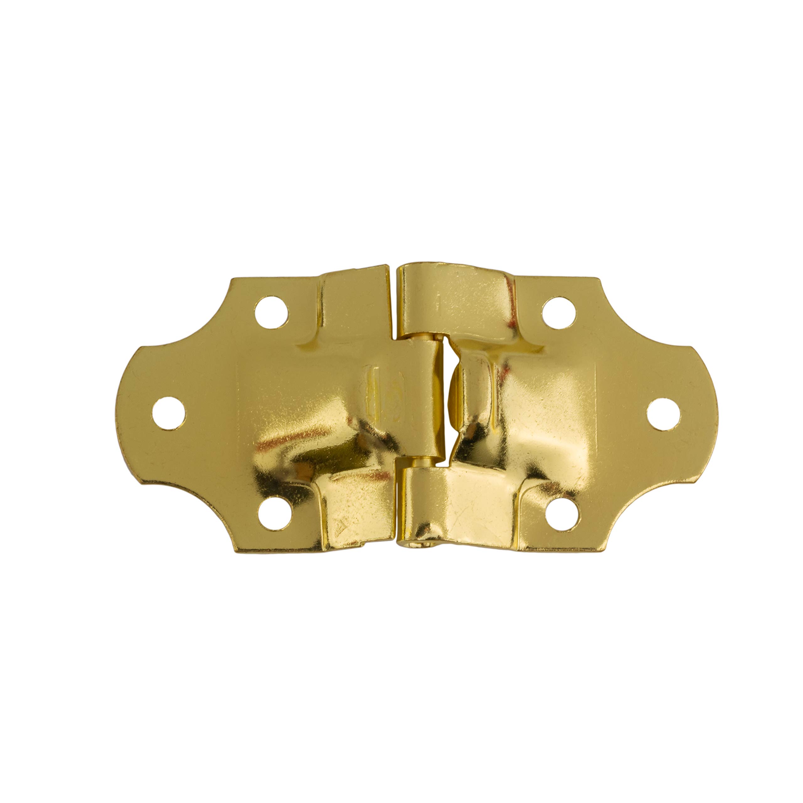 Steel with Brass Plate Trunk Stop Hinge - 1 1/2" Wide x 3 1/4" Tall - for Steamer Trunks, Vintage Furniture Reproduction Hardware | TKH-63