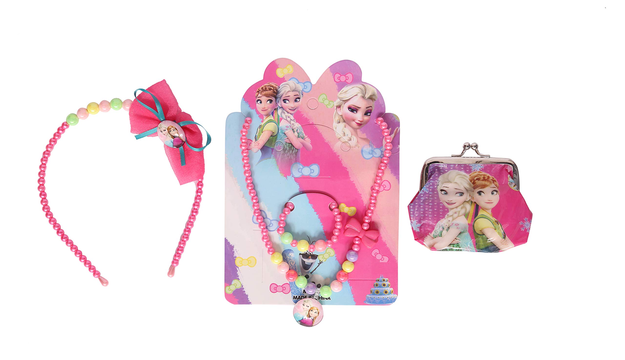 4 Seasons Girls Pink Jewelry Kit With Purse, Hairband, Necklace and Bracelet for Anna Elsa Fans (Pack of 5 set) (B08YZ4455N) Amazon Price History, Amazon Price Tracker