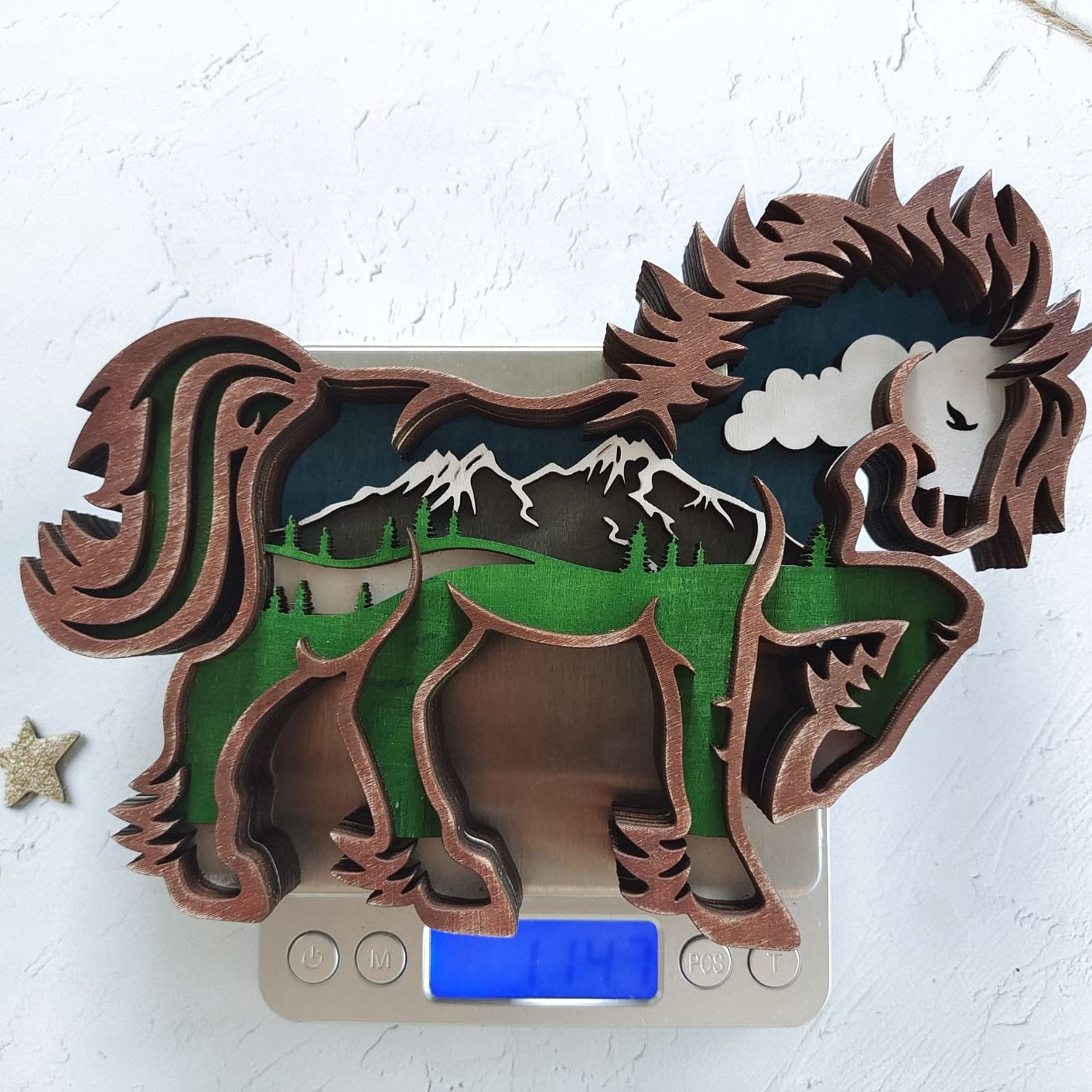 Sculpture Drewniany Koń Craft Figurka Desktop Tabela Ornament Rzeźba Model Kreatywny Dom Biurowy Dekoracje Miłość Pet Rzeźba Statue