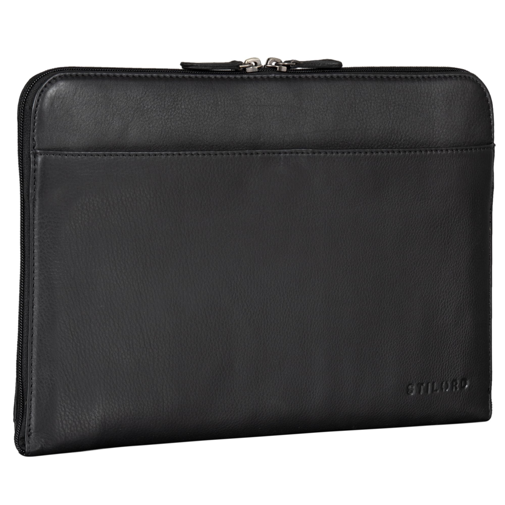 STILORD "Troy" Custodia PC 13.3 Pollici in Pelle Laptop Sleeve Vintage Case Cover per MacBook e Computer Portatile 13 Pollici Raccoglitore Portadocumenti A4 Colore:nero