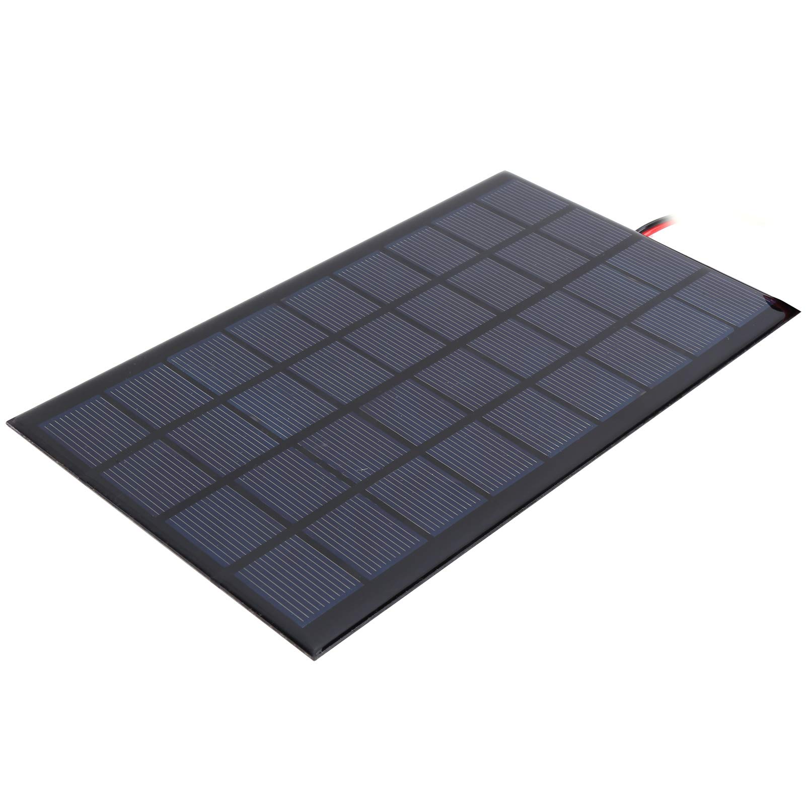 Ccy DC 9V 3W Solar Panels - Polysilicon Solar Power Epoxy Module Board Solar Epoxy Cell Charger with 100cm Red Black Wire for Solar Lawn Lights Landscape Lights, Wind and Snow Proof